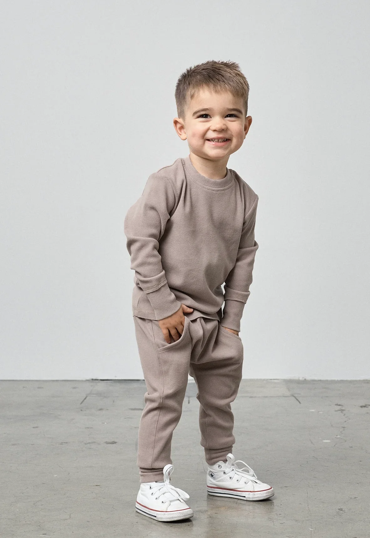 Mushroom Ribbed Jogger - Image 3