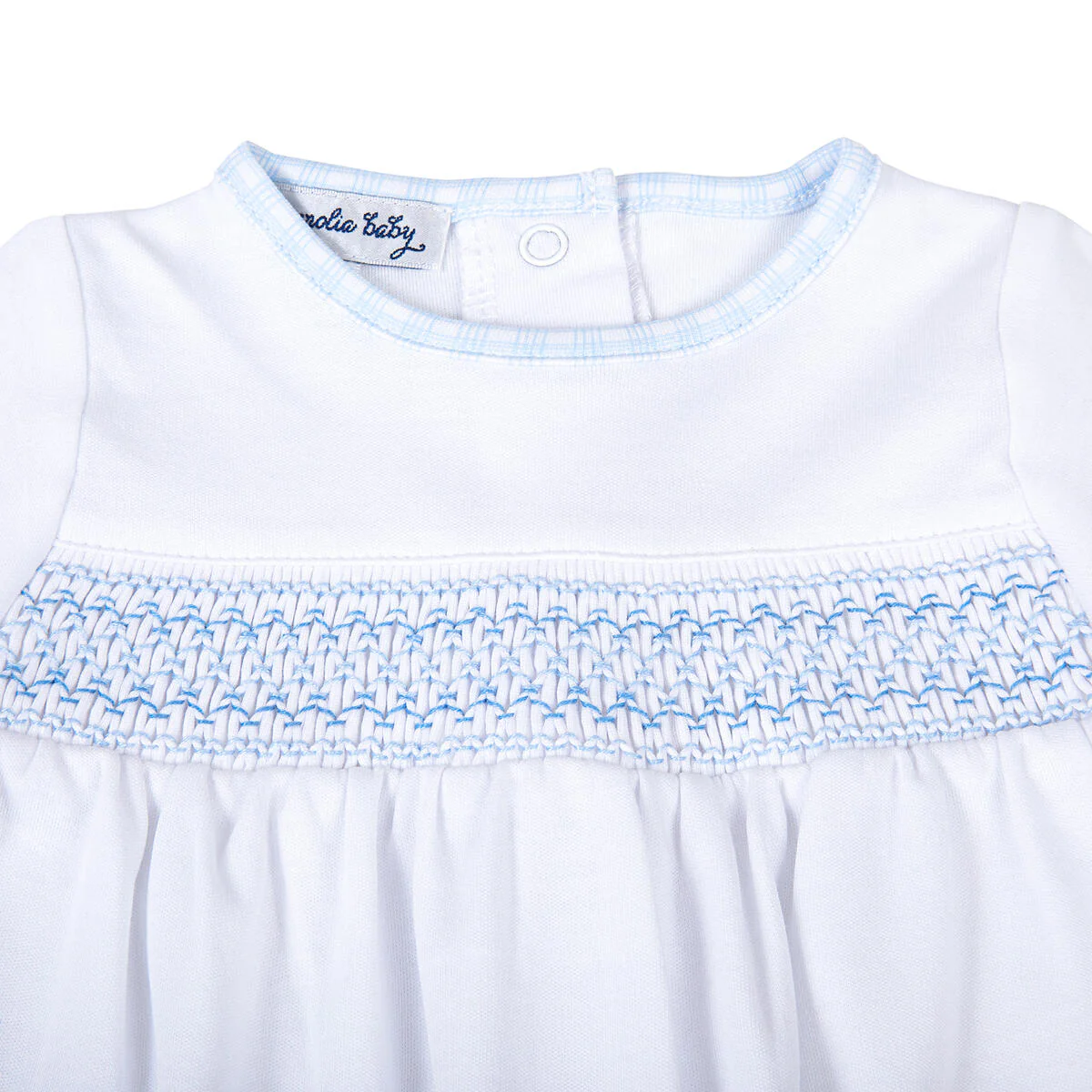 New Beginnings Blue Smocked Footie - Image 2
