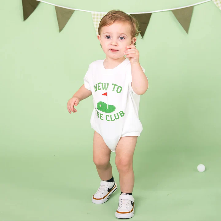 New To The Club Patch Short Sleeve Romper - Image 2