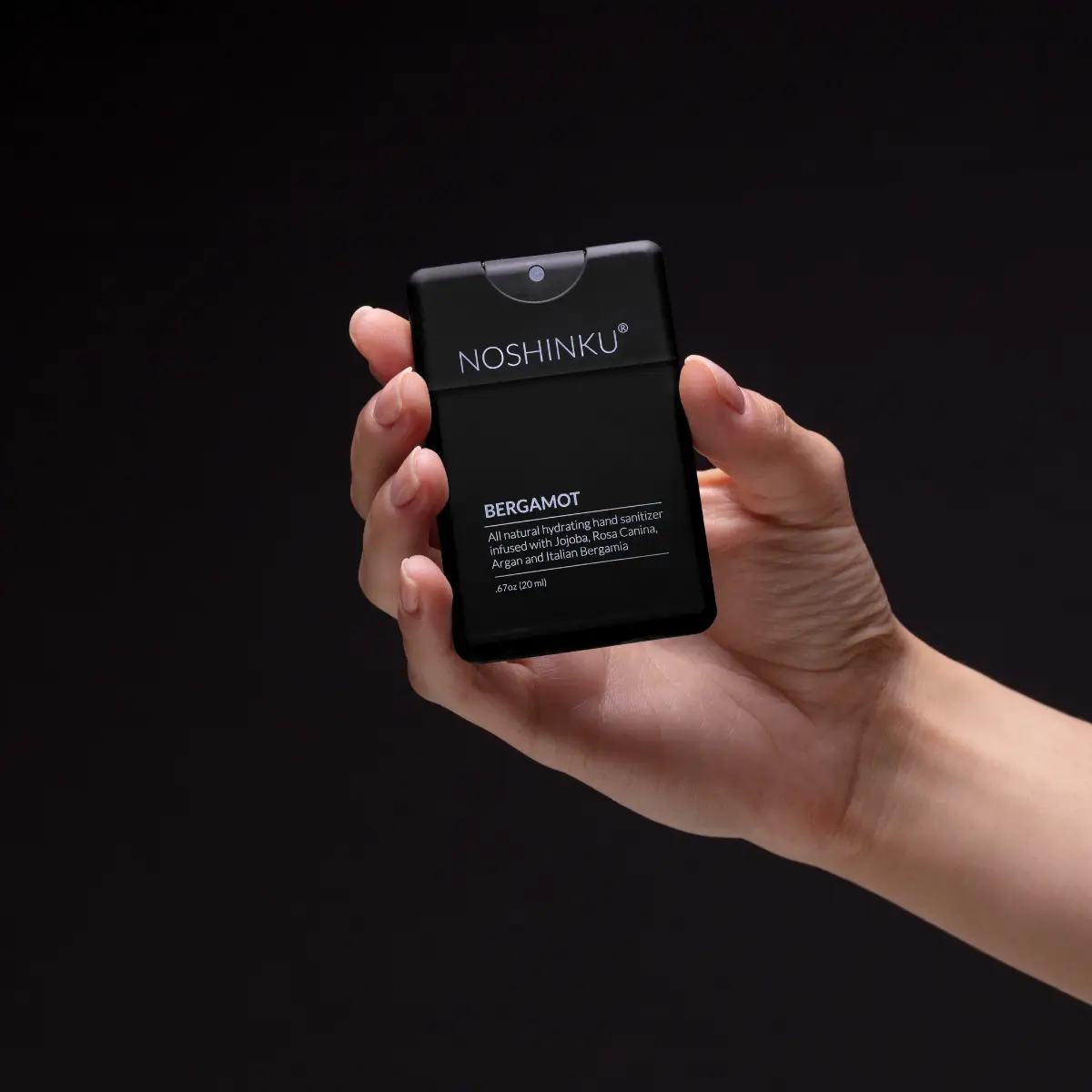 noshinku - Refillable Bergamot Nourishing Pocket Hand Sanitizer - Image 2