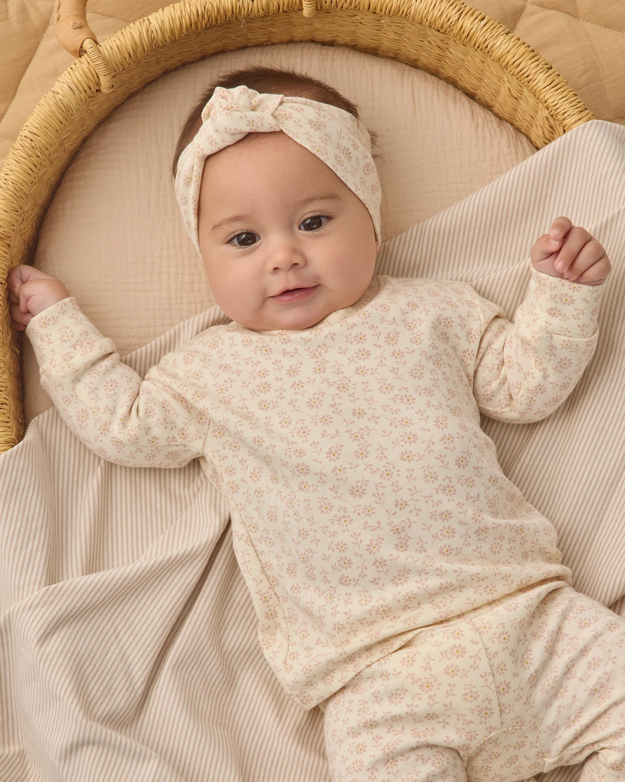 Oat Micro Stripe Swaddle - Image 2