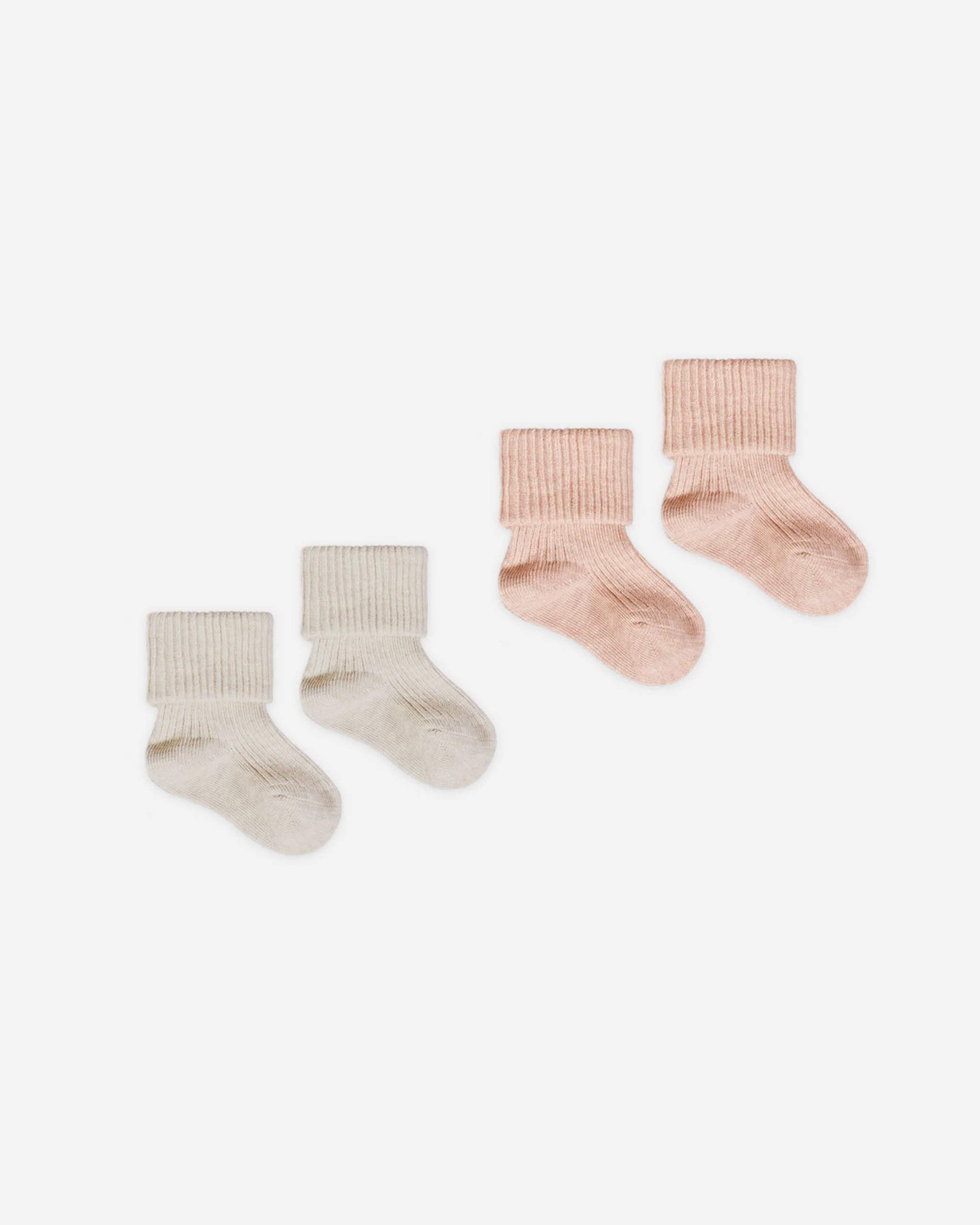 Oatmeal, Rose Melange Socks