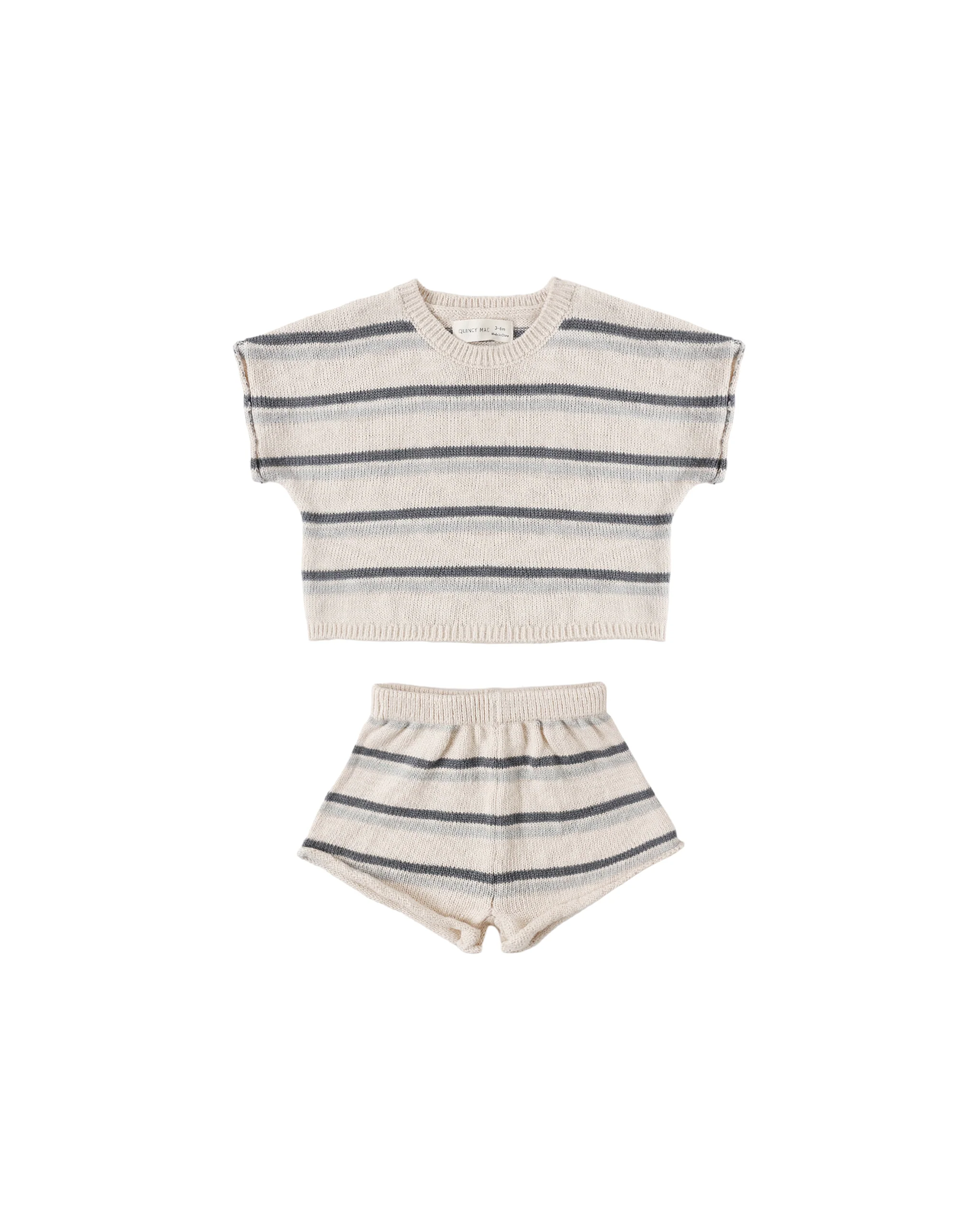 Ocean Stripe Relaxed Summer Knit Set