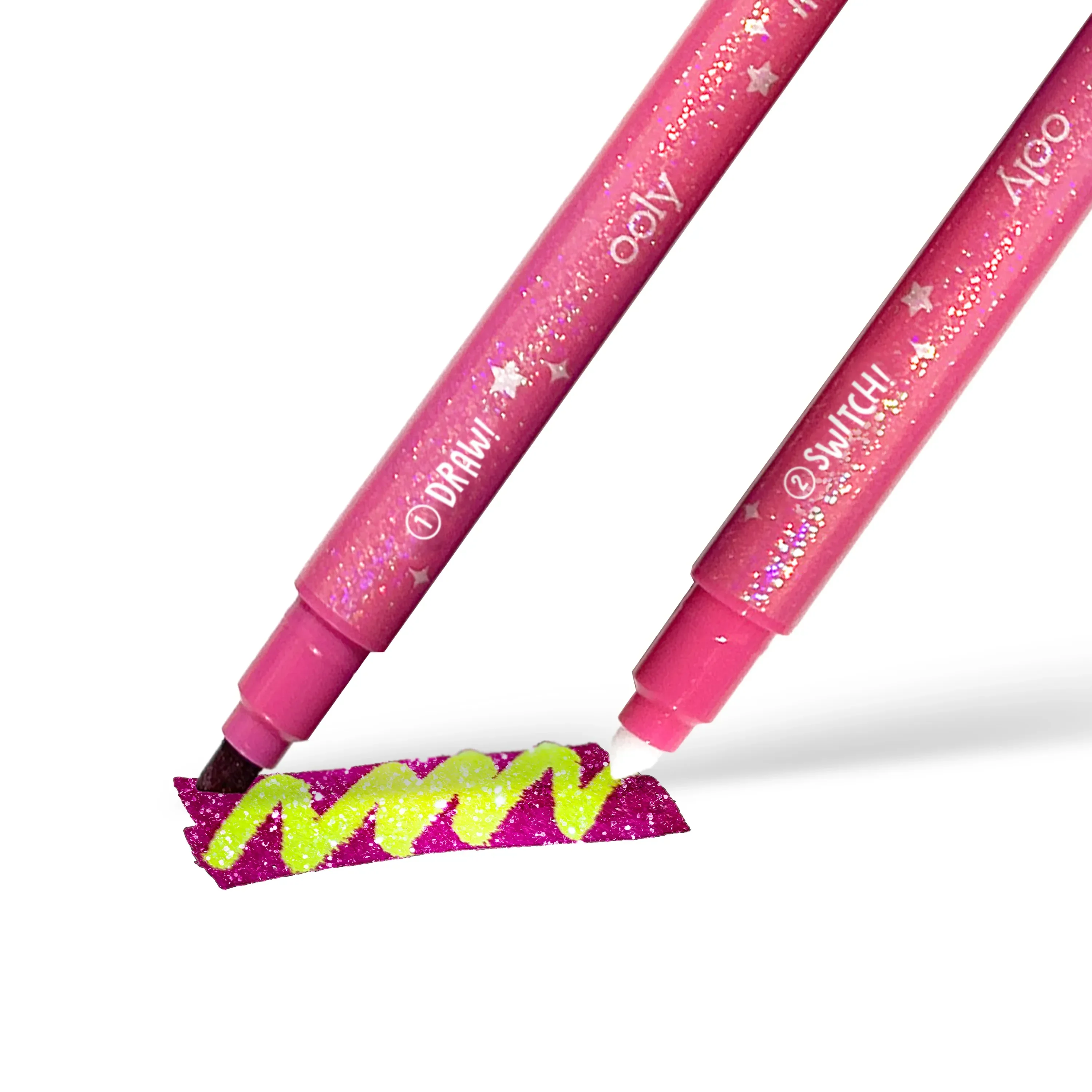 Ooly - Switch-Eroo Sparkle Glittery Color Changing Markers - Set of 12 - Image 2