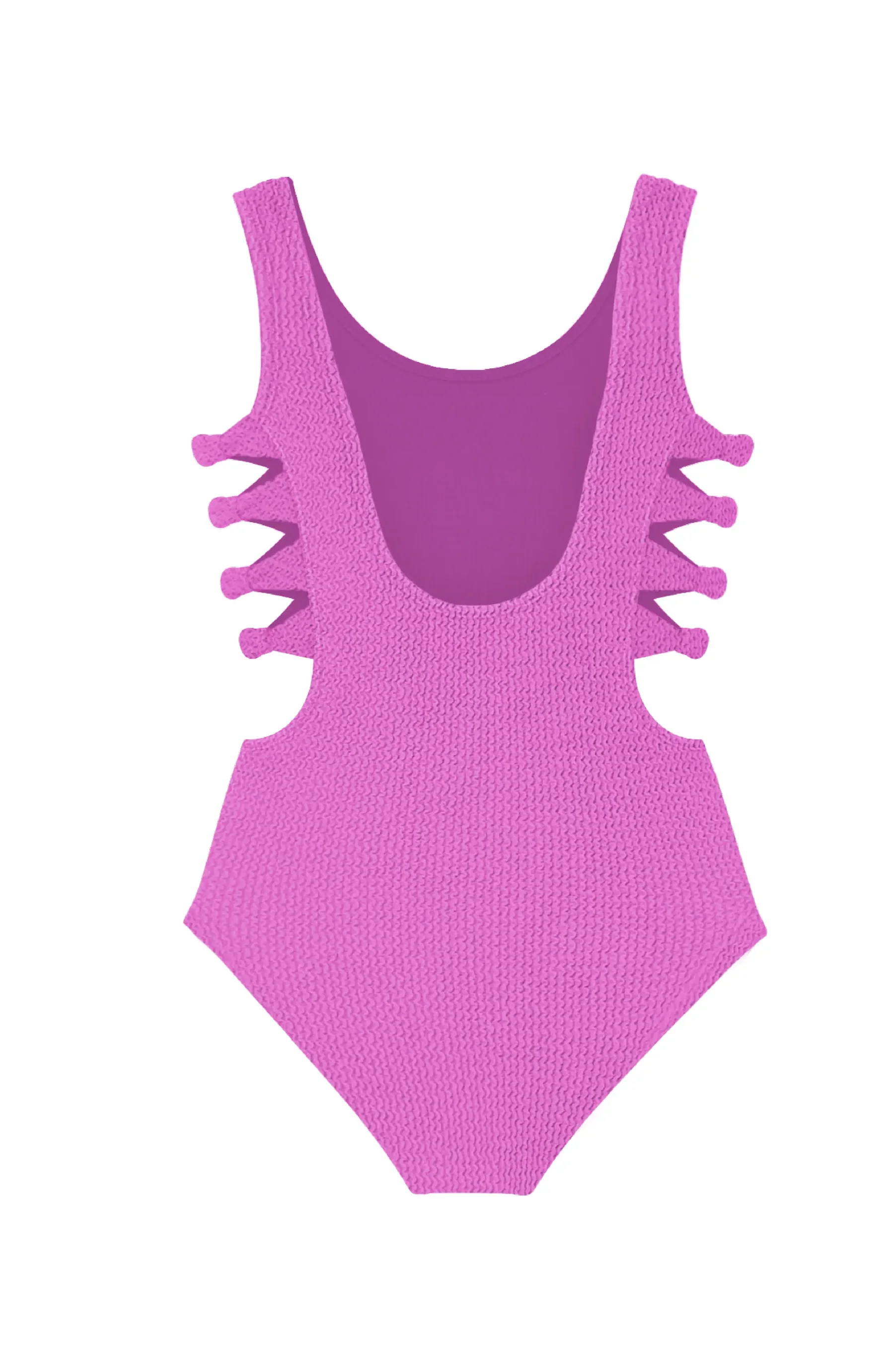 Orchid Layla Crinkle Bow Side Cutout One Piece Swimsuit - Image 2