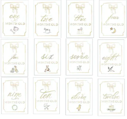 Over the Moon - Monthly Milestone Card Sets - Image 5