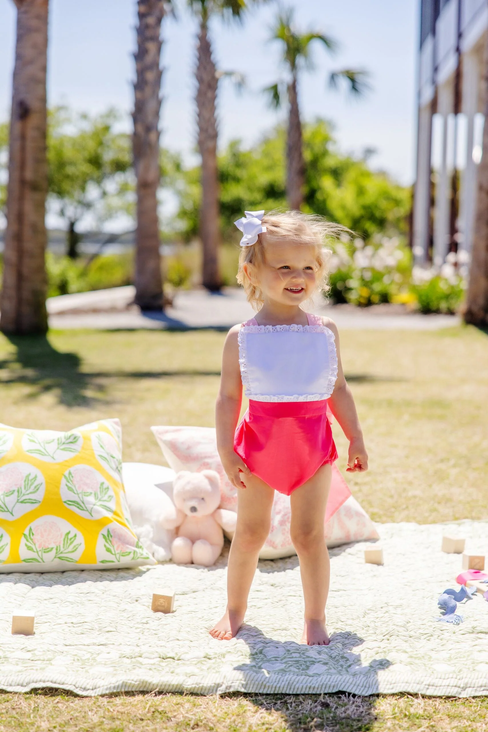 Palm Springs Punch/Sandpearl Pink Sally Sunsuit - Image 3