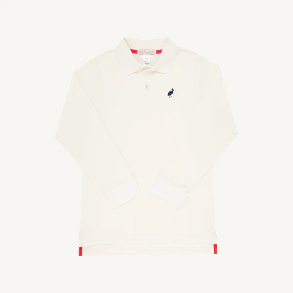 Palmetto Pearl/Nantucket Navy LS Prim and Proper Polo