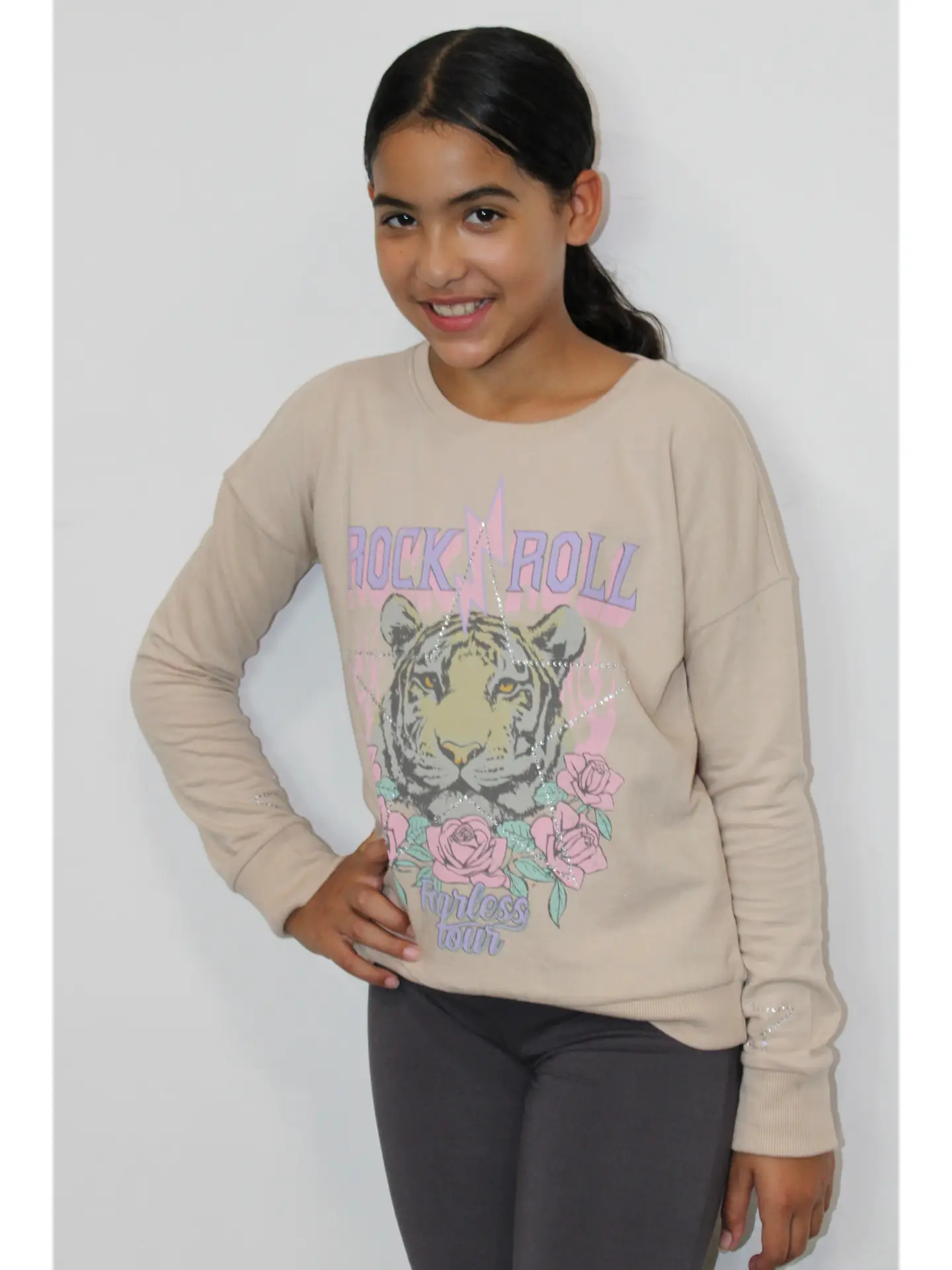 Paper Flower - Rock N Roll LS Sweatshirt - Image 2