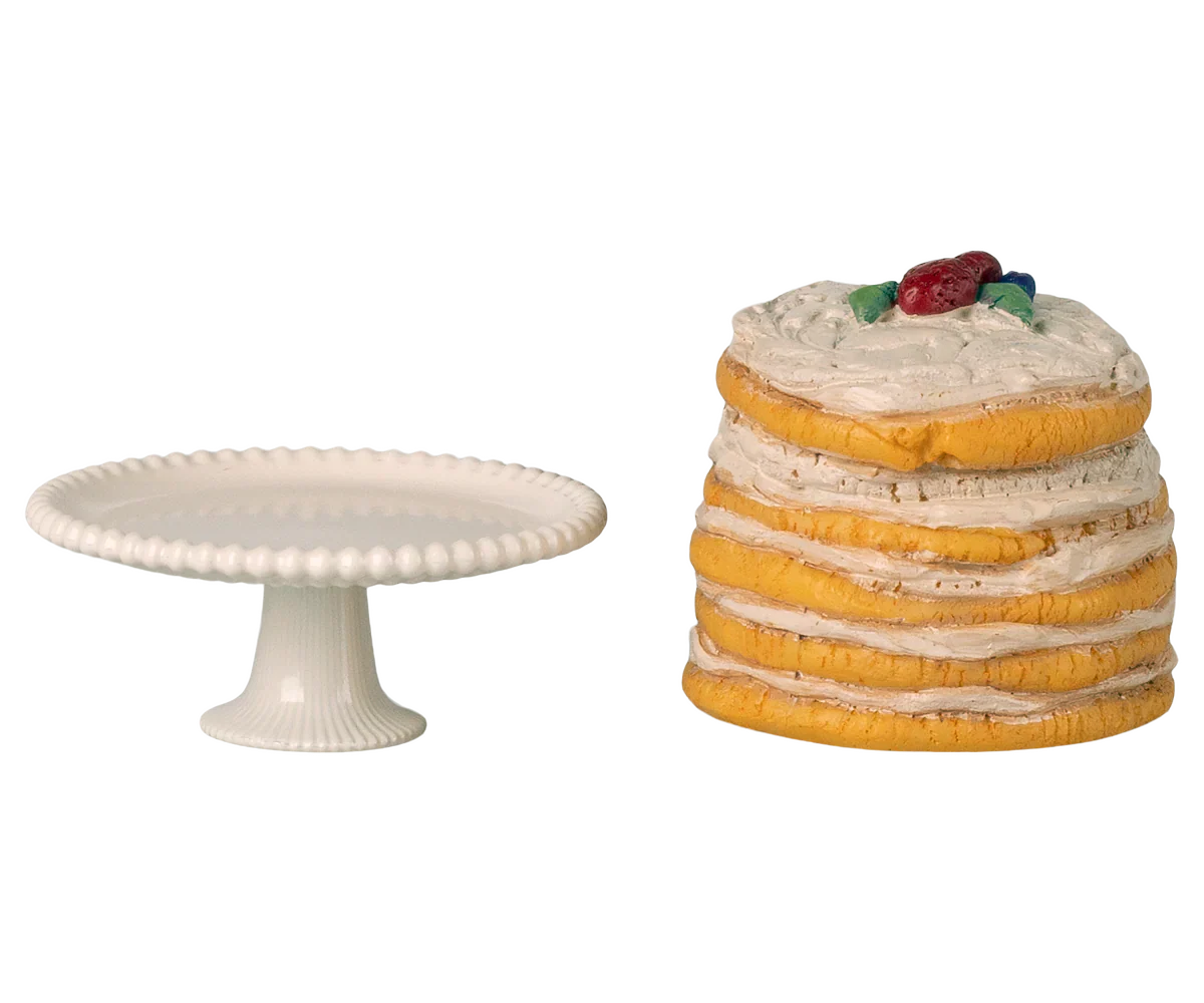 Party cake and cake stand, Mouse - Off White - Image 2