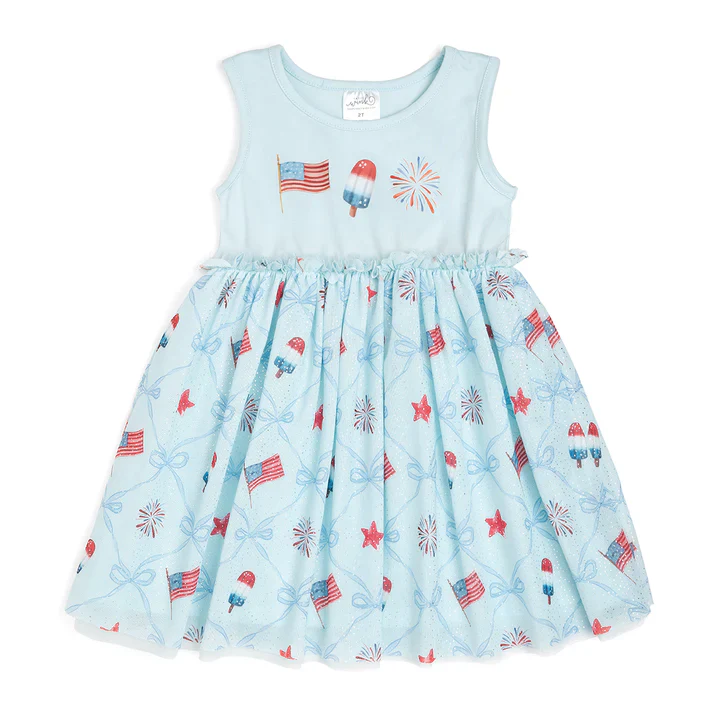 Patriotic Trellis Tank Tutu Dress