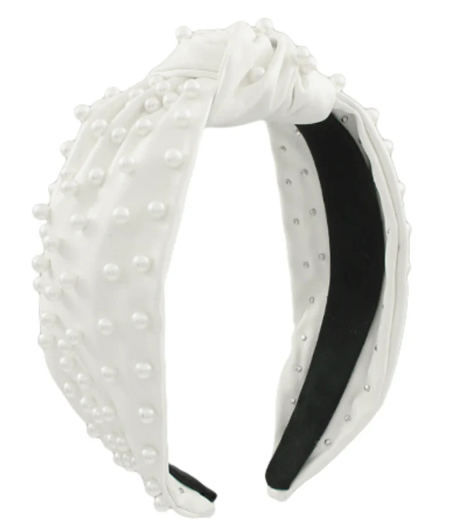 Pearl Beaded Knot Headband - Image 2