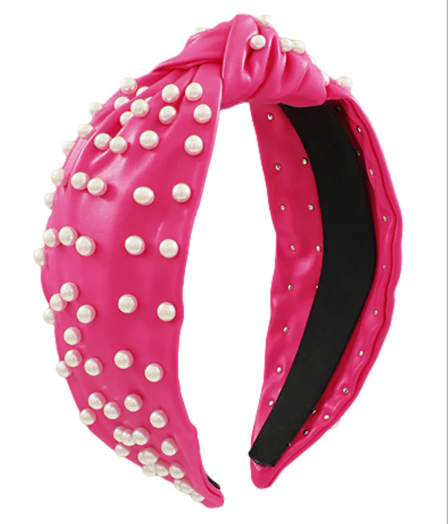 Pearl Beaded Knot Headband - Image 3