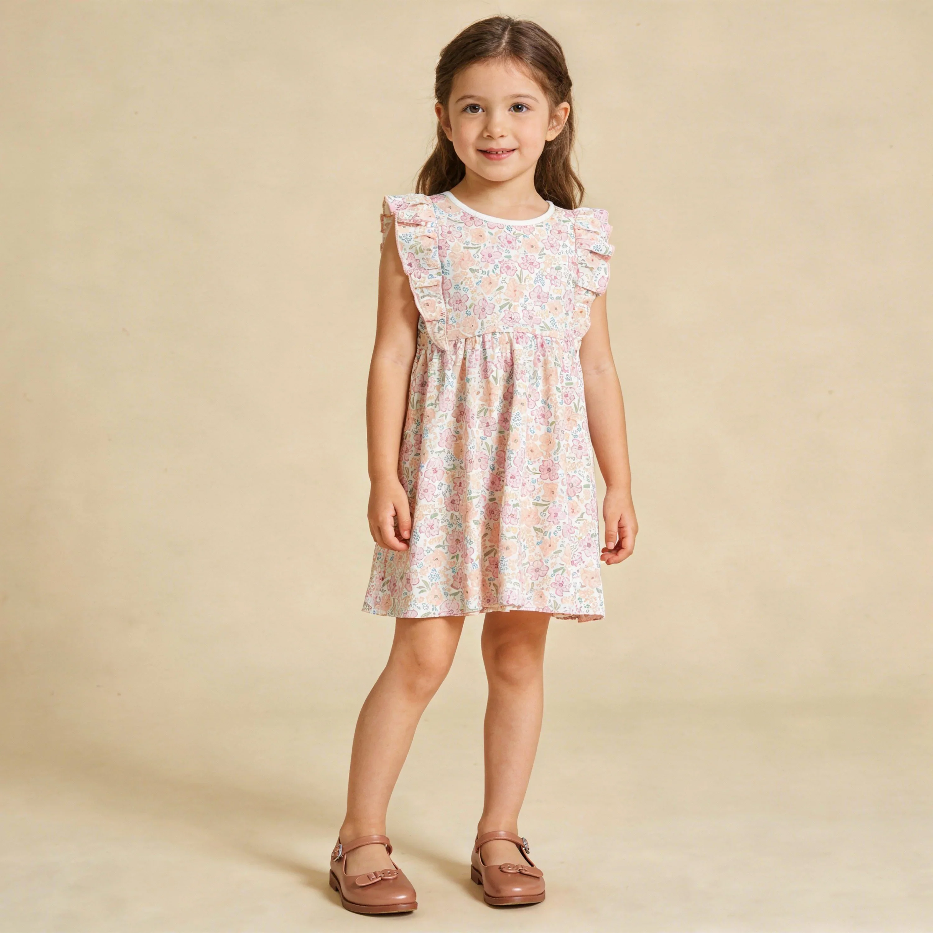 Peony Organic Flutter Dress - Image 2