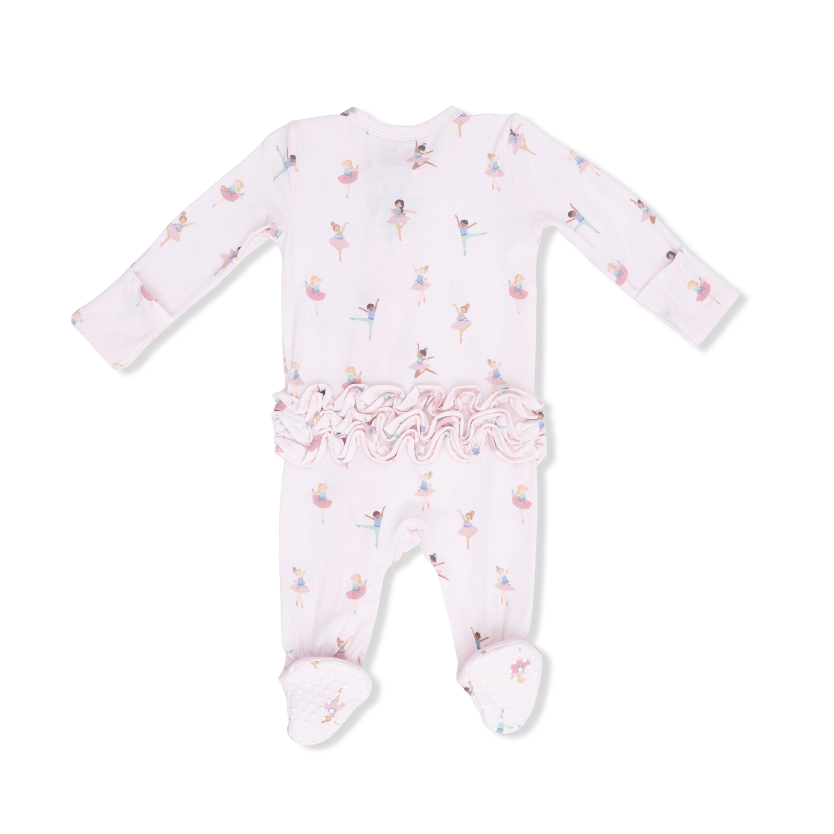 Petite Ballet 2 Way Ruffle Front Zipper Footie - Image 2