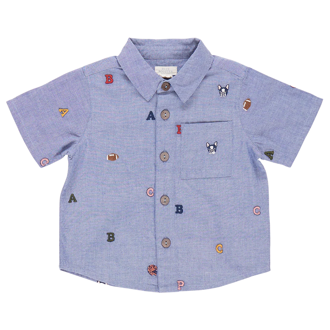 Pink Chicken - Boys Jack Shirt - Varsity Embroidery