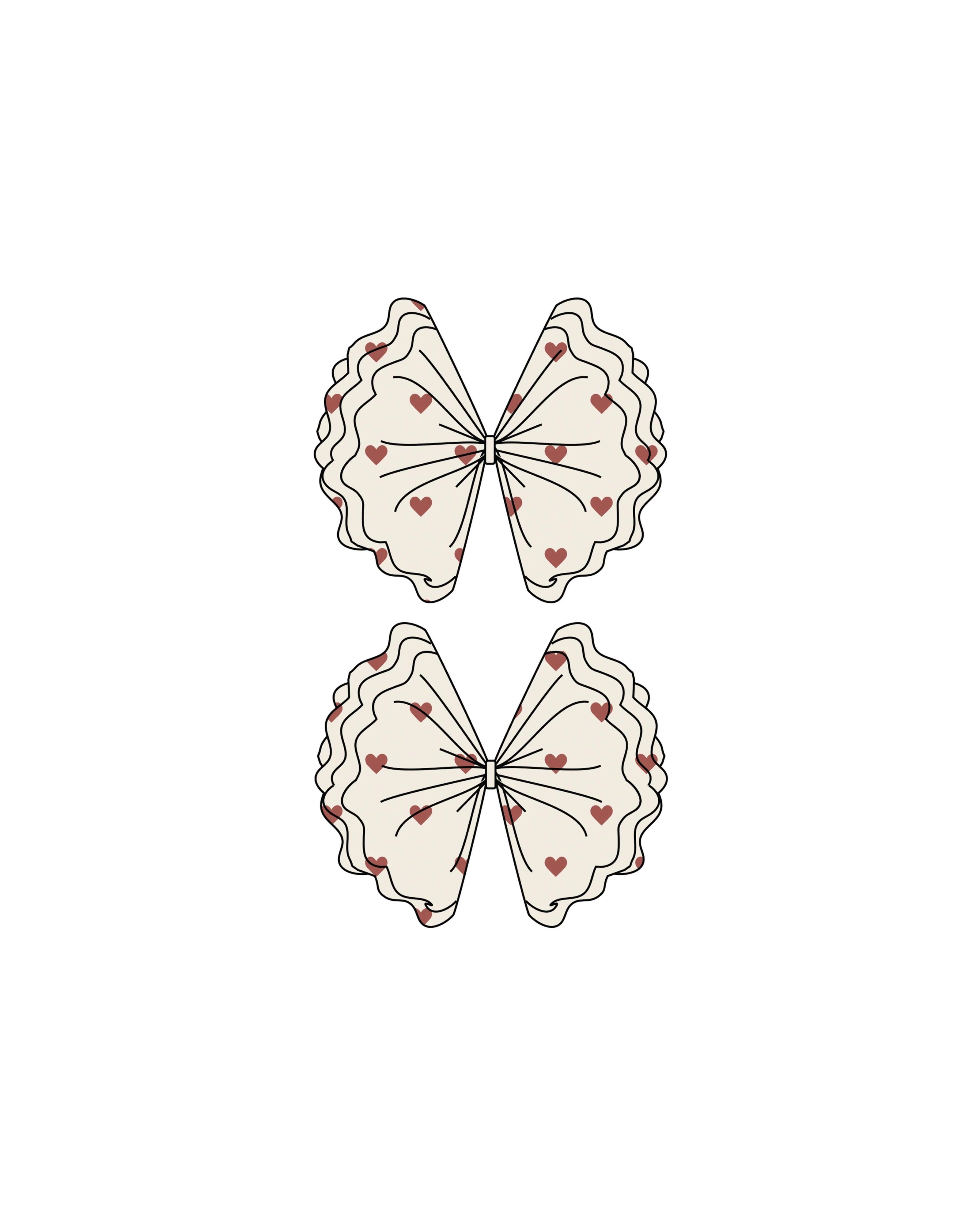 Pink Dot Flutter Tulle Clips