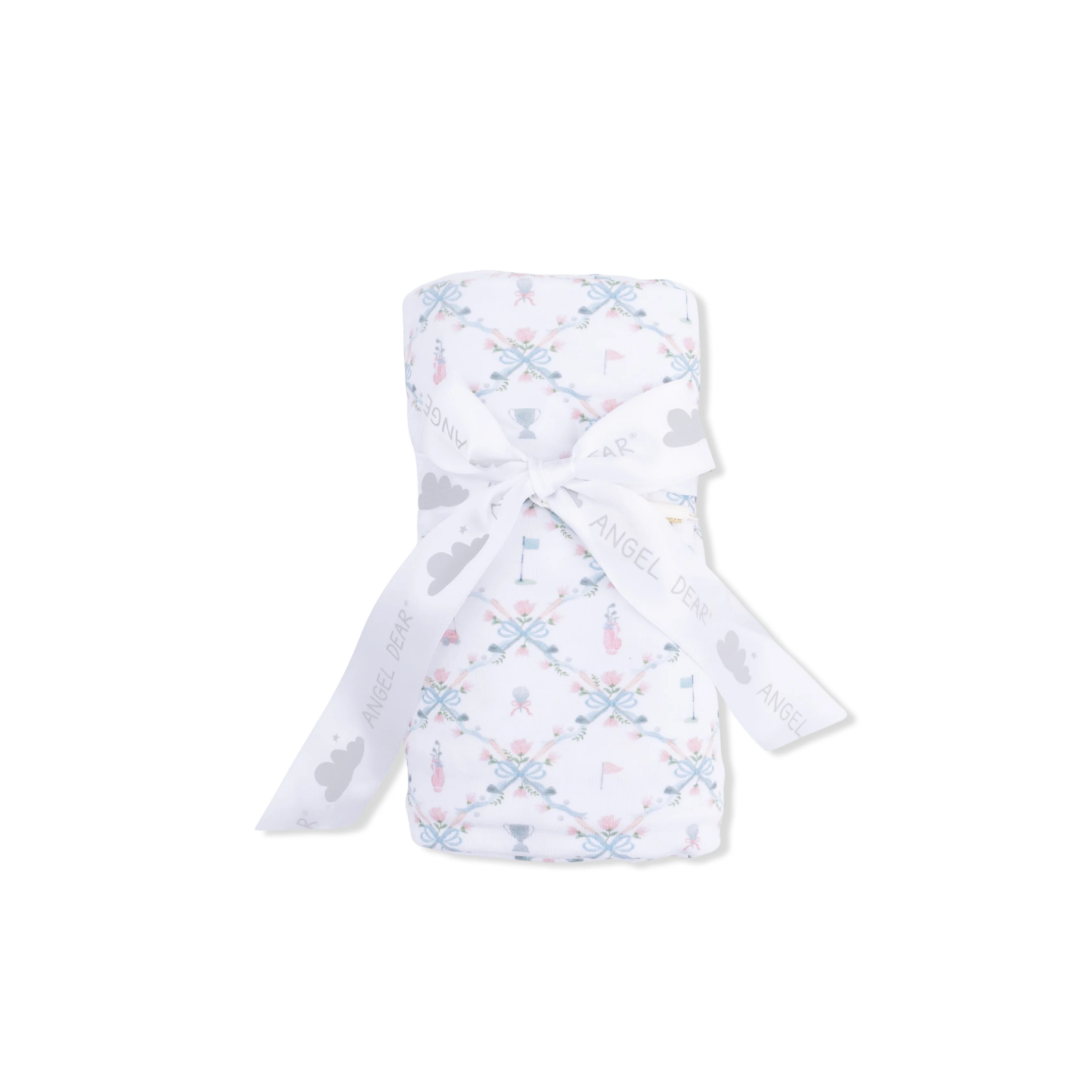 Pink Golf Trellis Swaddle Blanket