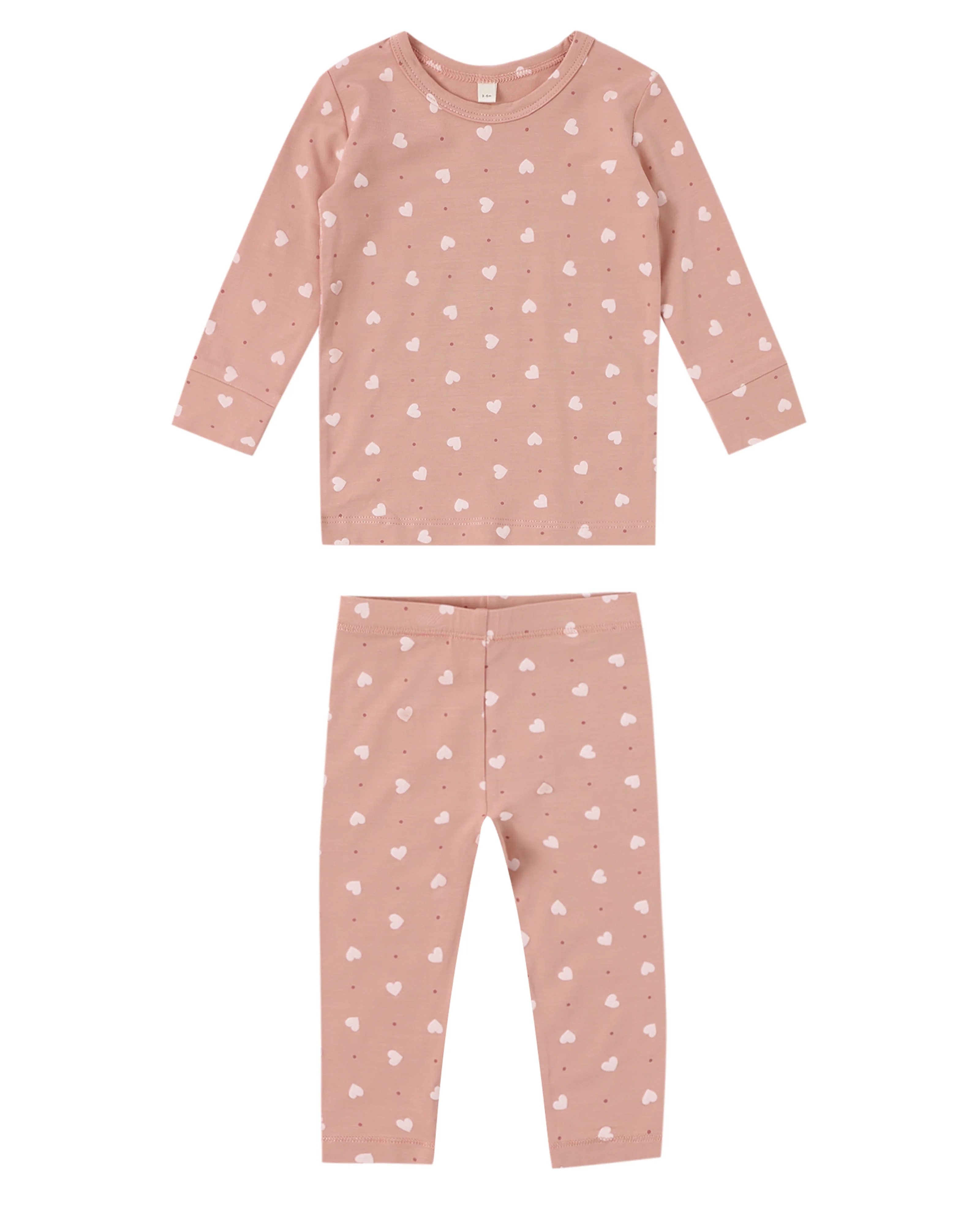 Pink Hearts Bamboo Pajama Set