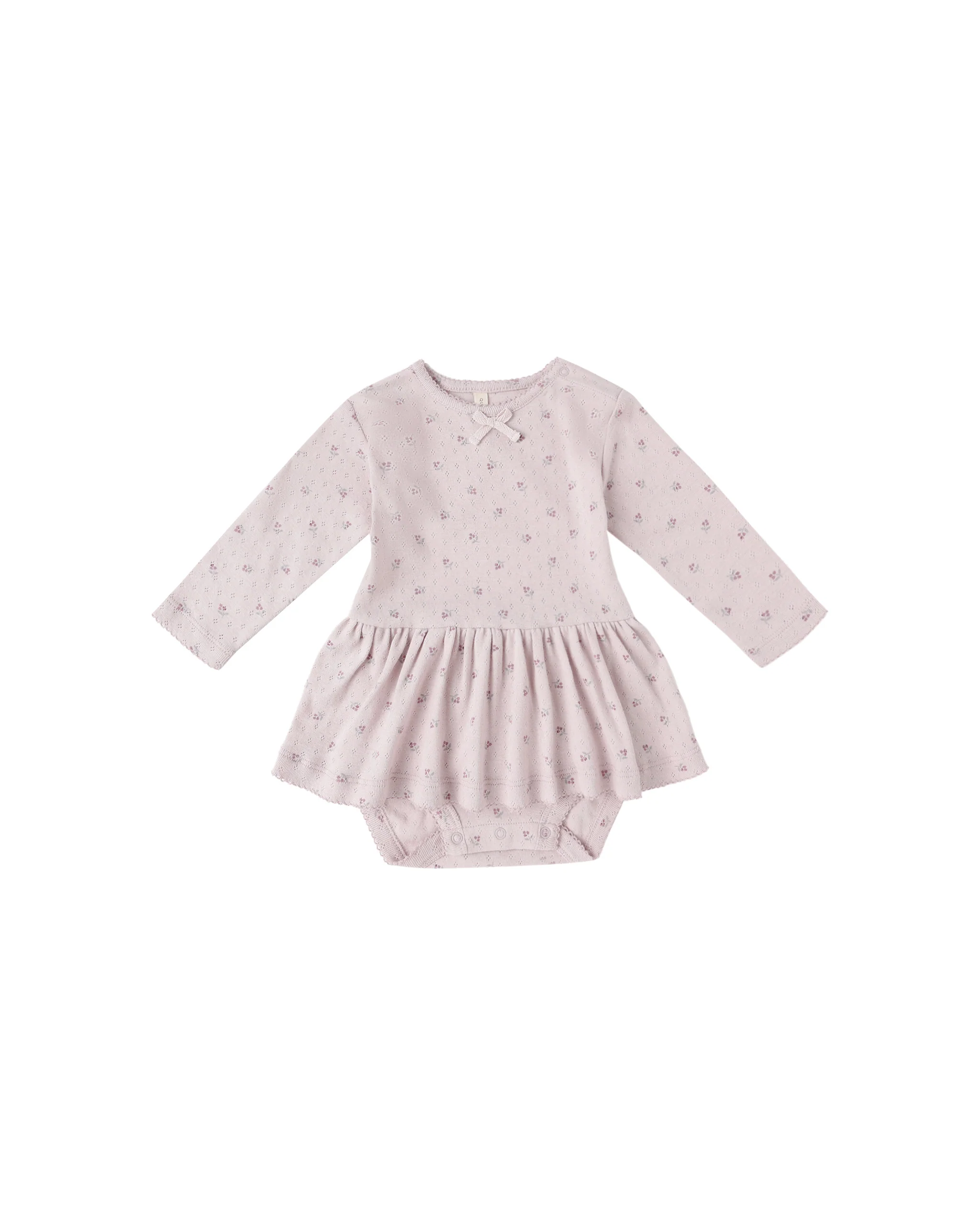 Lilac Ditsy Pointelle Skirted Bodysuit