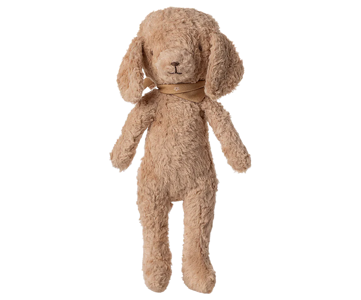 Poodle dog, Vintage plush - Dusty  powder