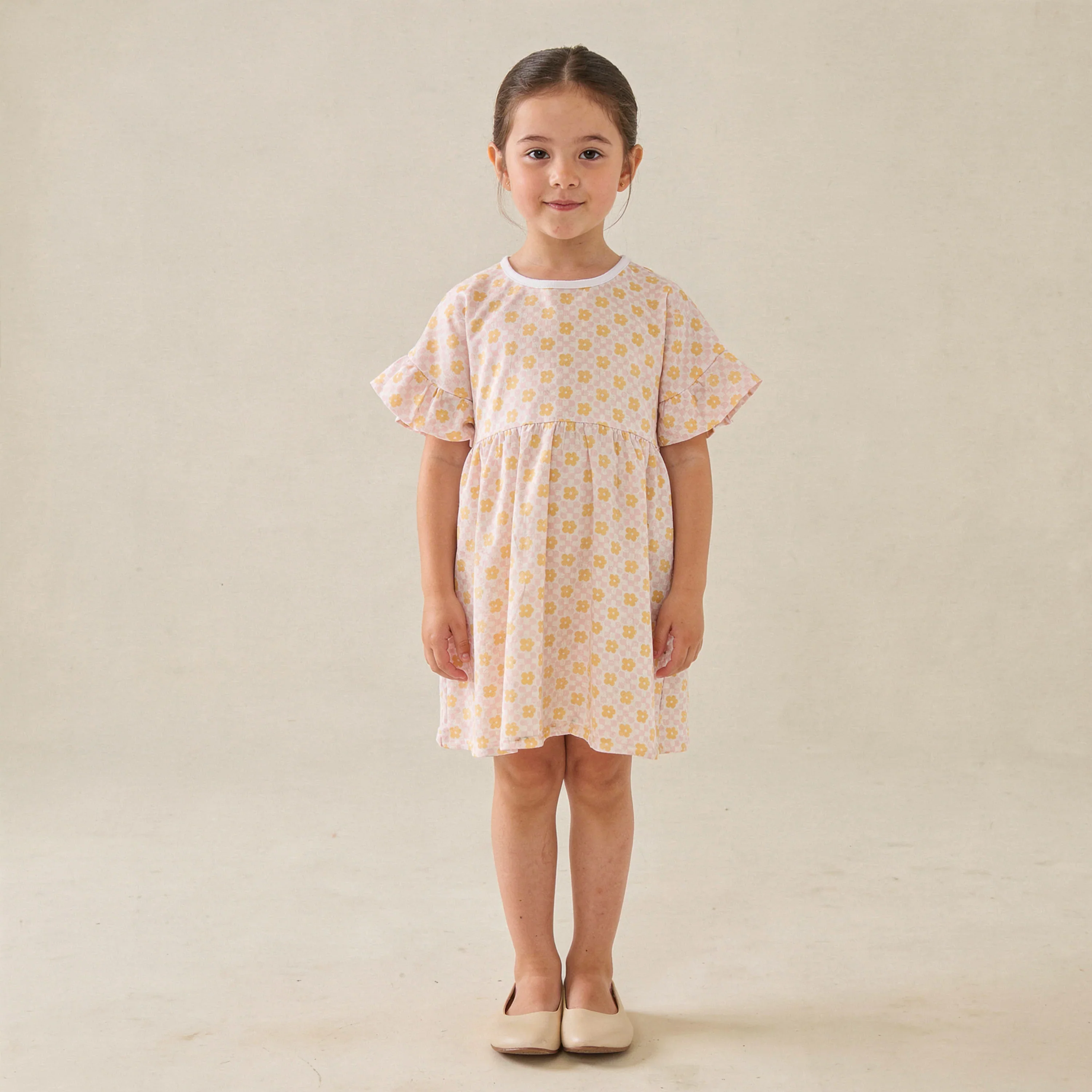 Pop Floral Organic Dolman Sleeve Dress - Image 2