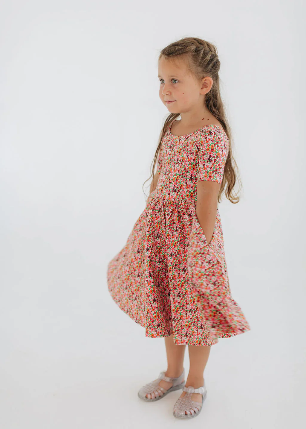 Posy Pop Short Sleeve Twirl Dress - Image 3