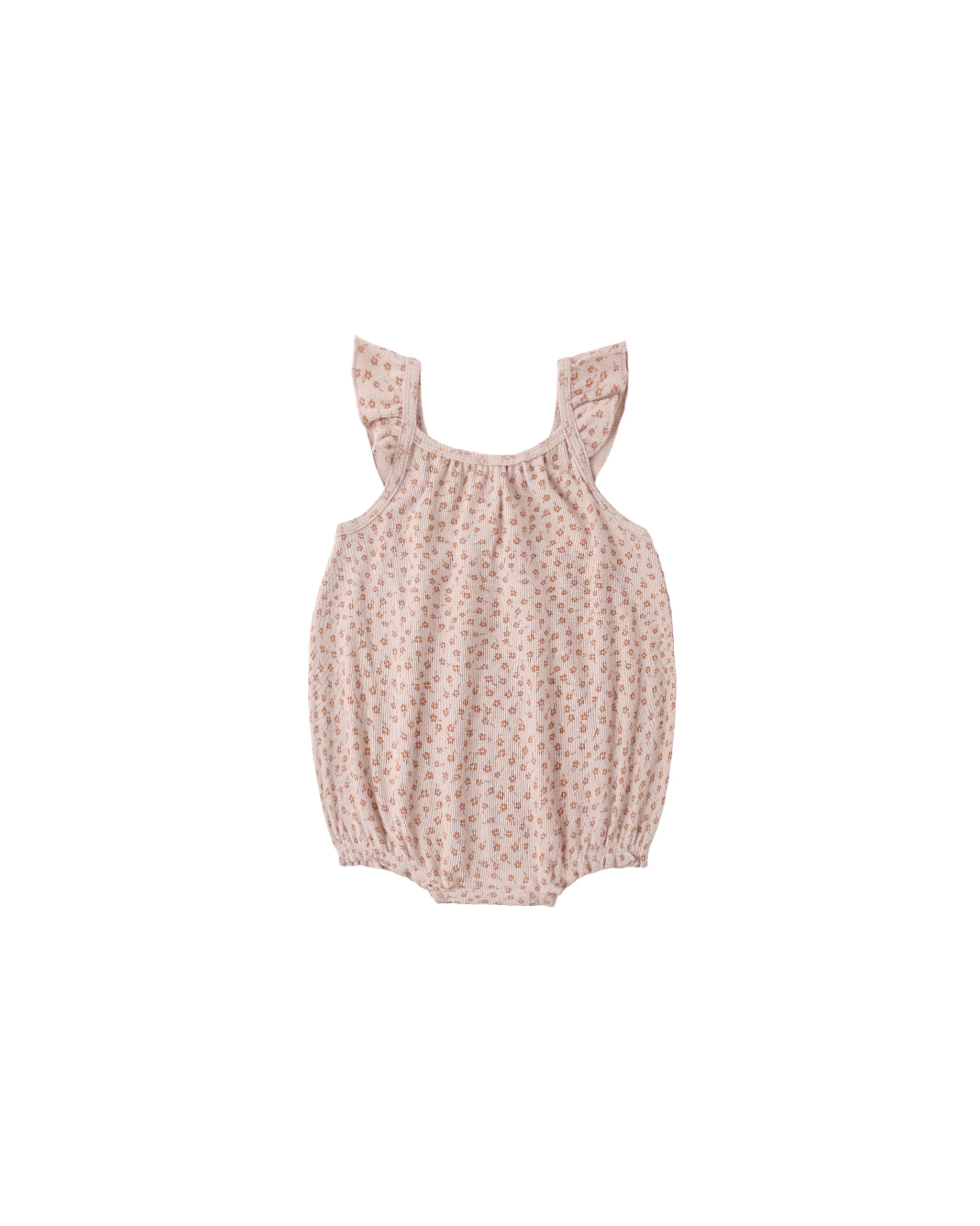 Posy Ribbed Ruffle Romper