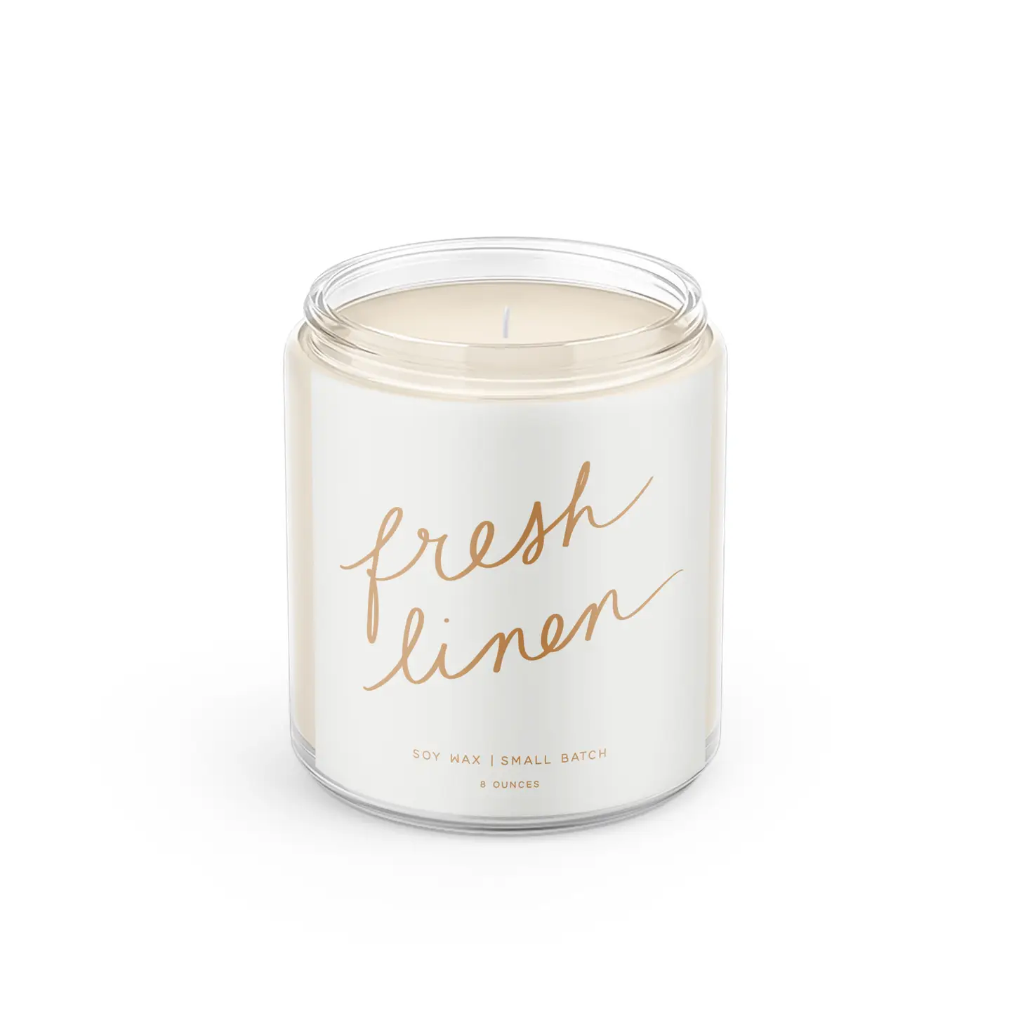 Poured Goods -Fresh Linens: 8 oz Soy Wax - Image 2