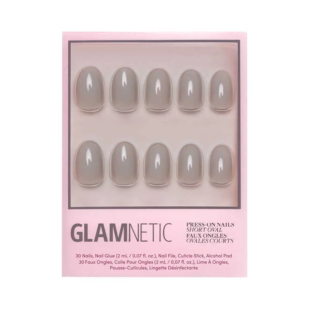 Pure Gray Press-On Nails