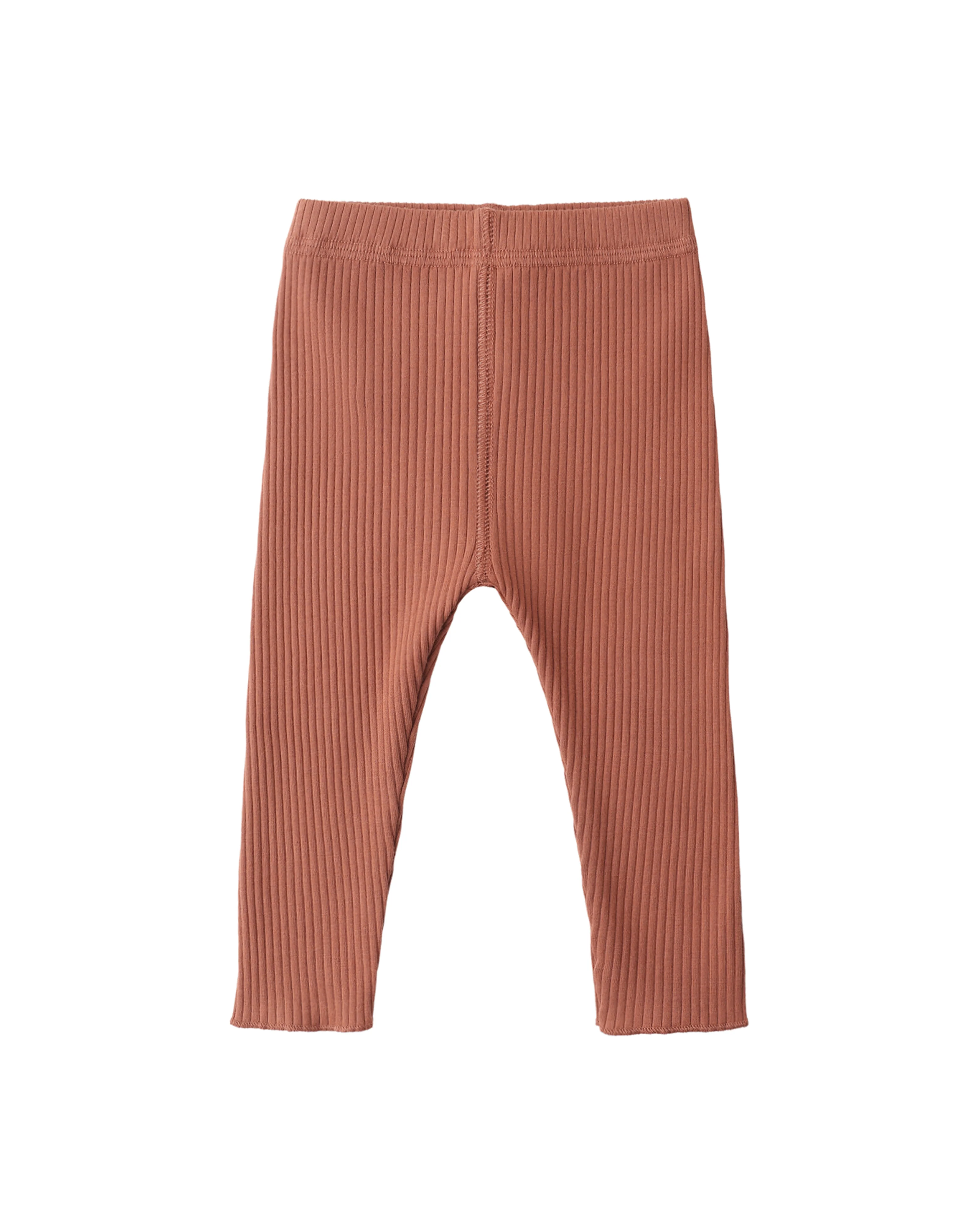 Red Ribbed Legging