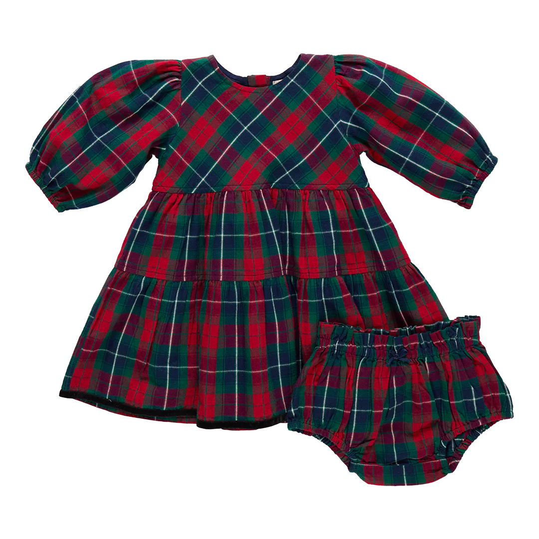 Red Tartan Baby Girls Maribelle Dress Set