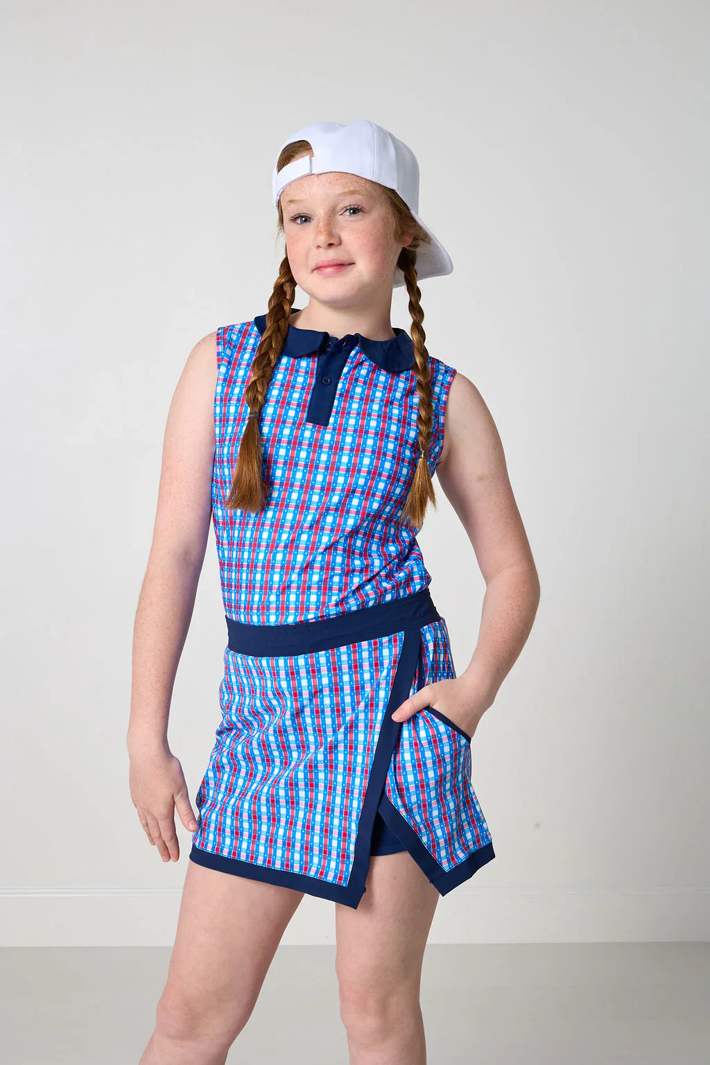 red white and gingham girly girl tank - Image 2