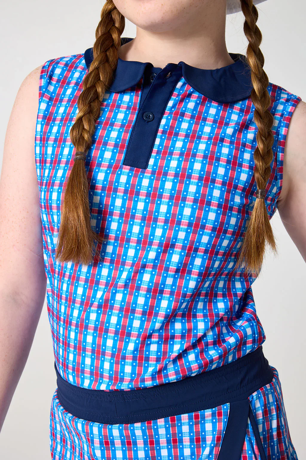 red white and gingham girly girl tank - Image 3