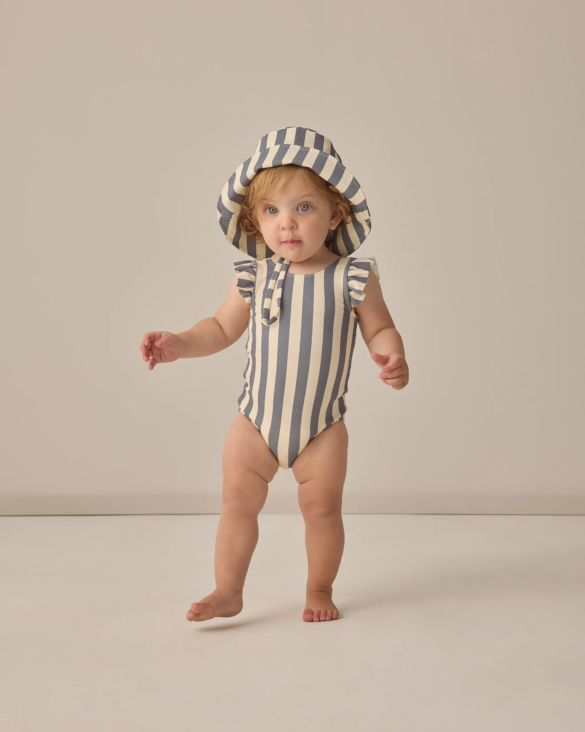 Retro Ocean Stripe Scoop Back One Piece Swimsuit - Image 2