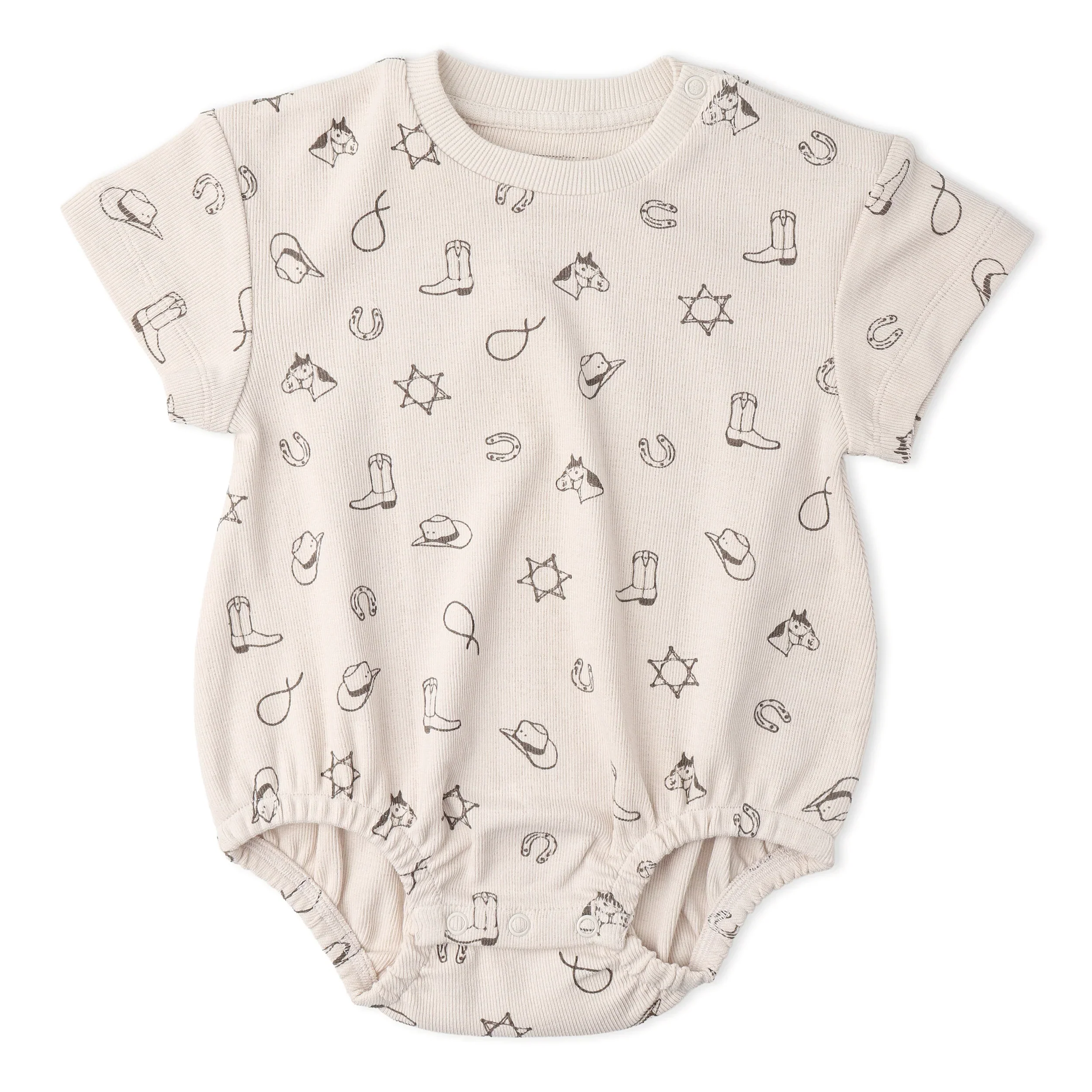 Rodeo Organic Short Sleeve Bubble Romper