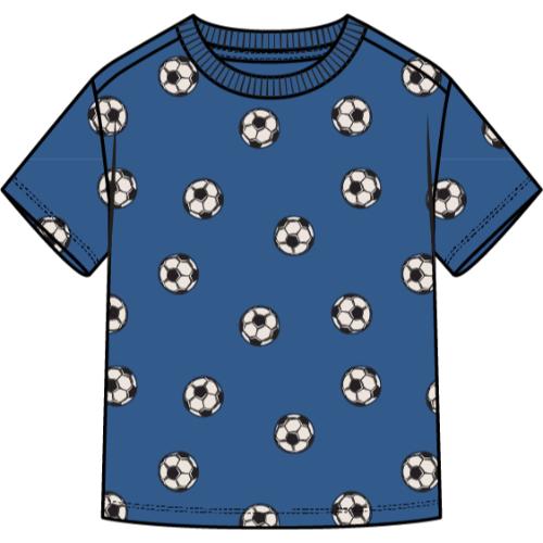 Royal Blue Soccer Print Shirt - Image 2