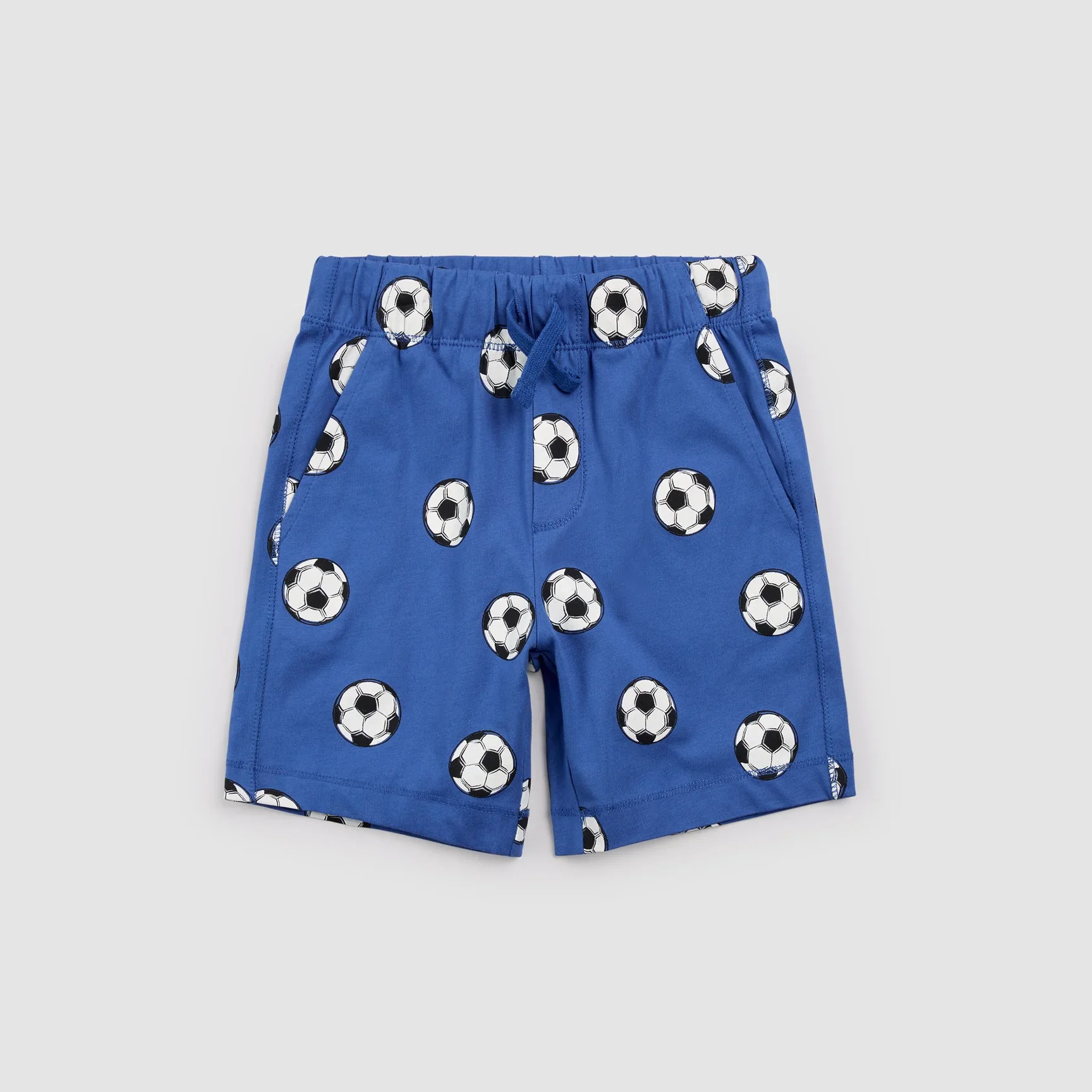Royal Blue Soccer Print Shorts