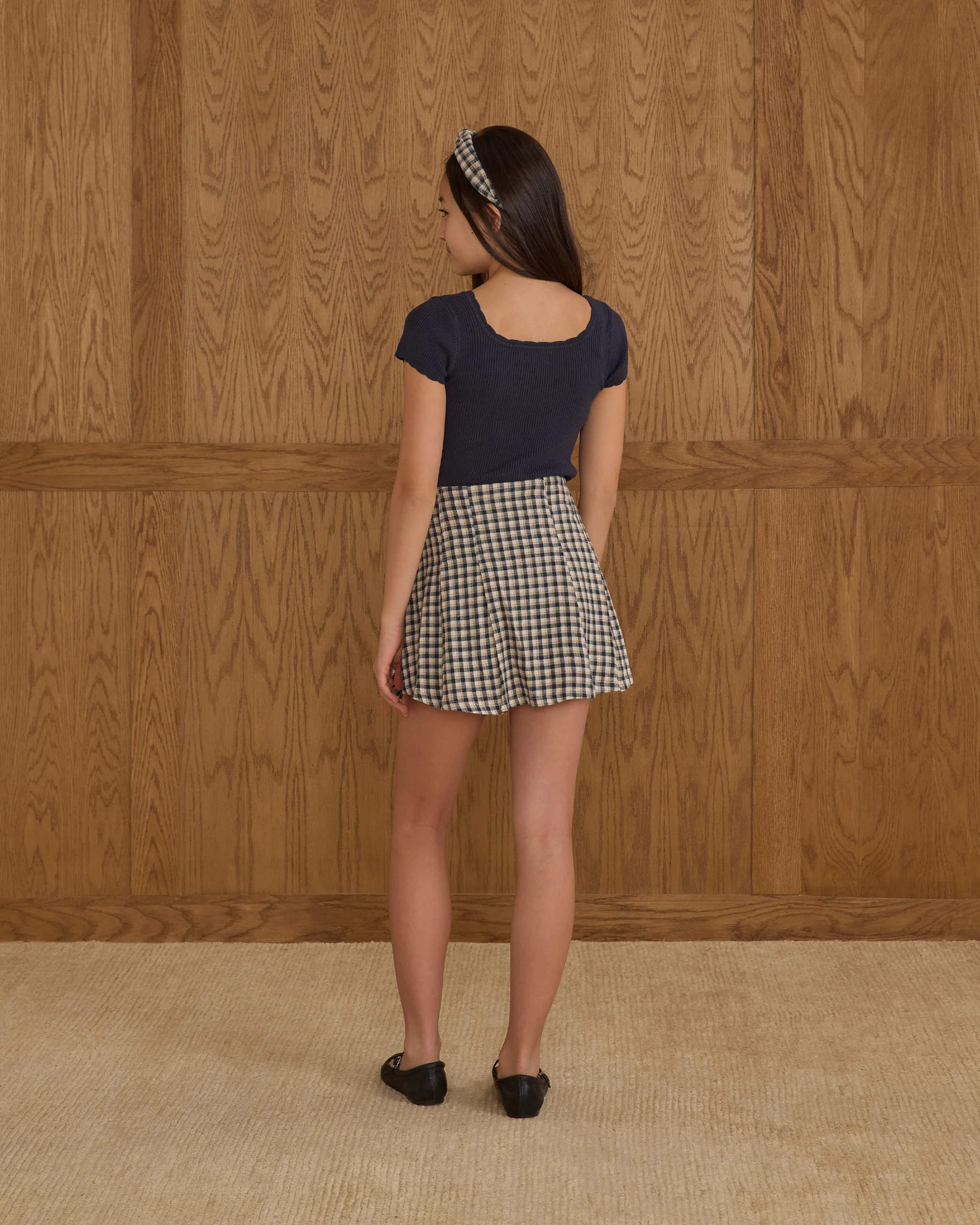 Rylee & Cru - Teen Navy Check Pleated Skirt - Image 3