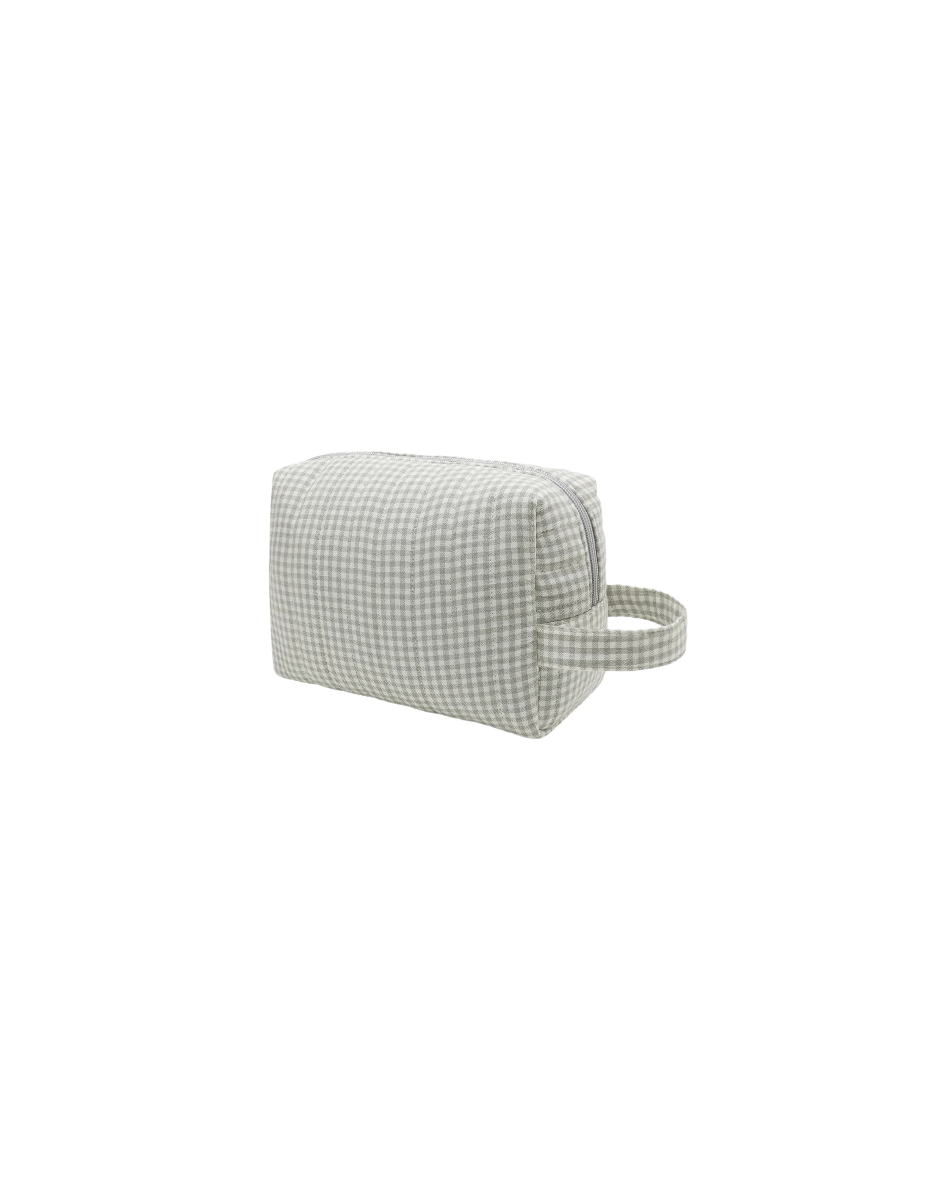 Sage Gingham Toiletry Bag