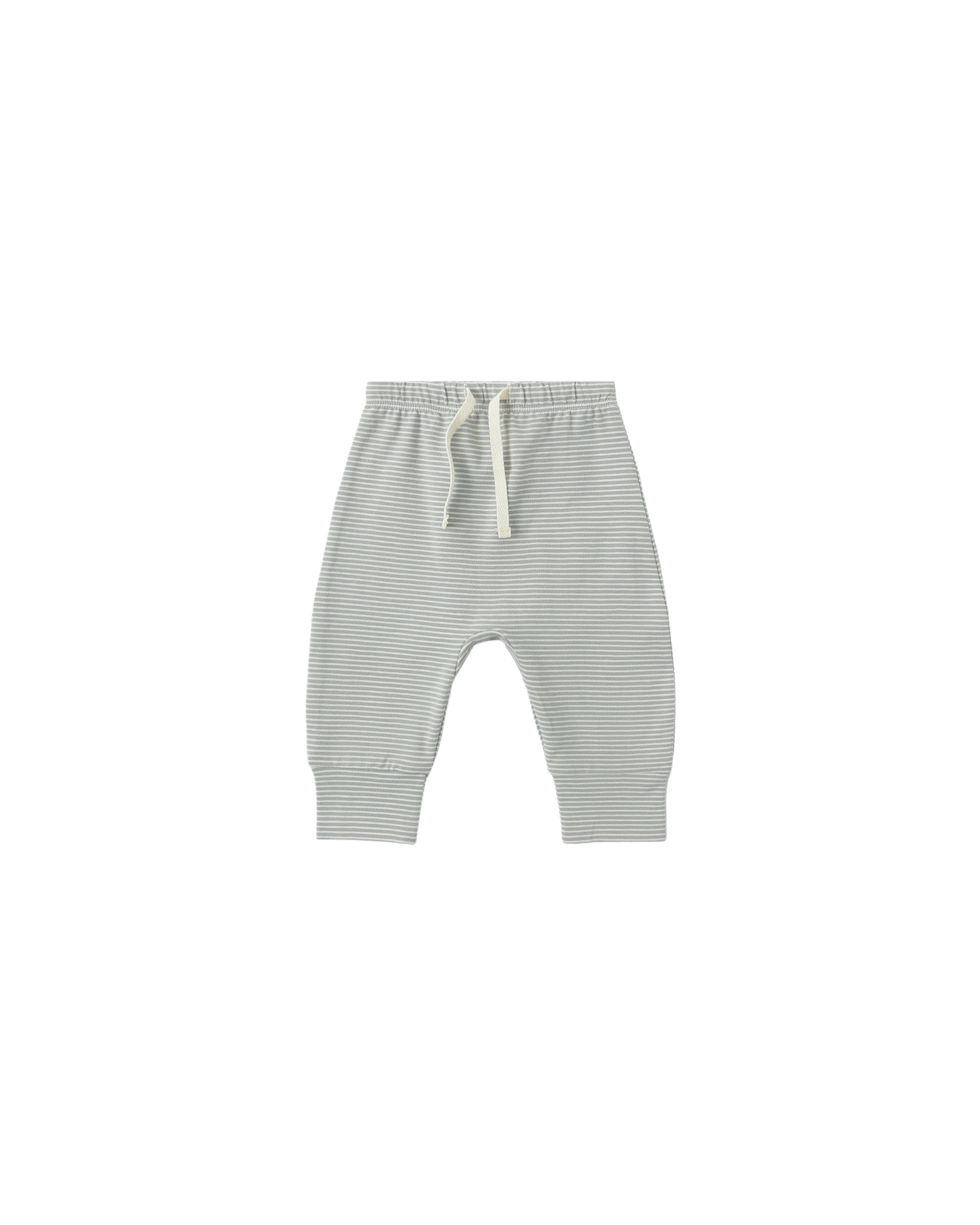 Sage Micro Stripe Drawstring Pant