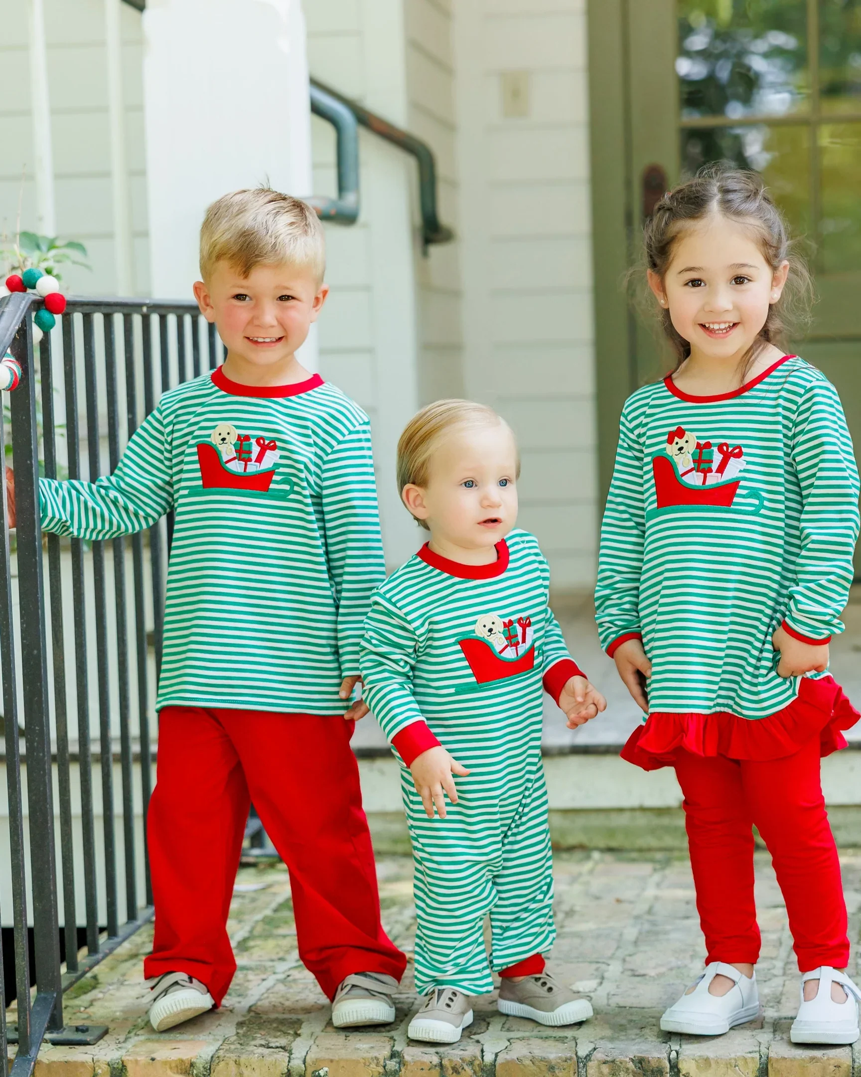 Santa Paws Ruffle Pants Set - Image 2