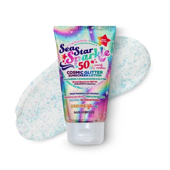 Sea Star Sparkle Cosmic Glitter Sunscreen Lotion - Image 2