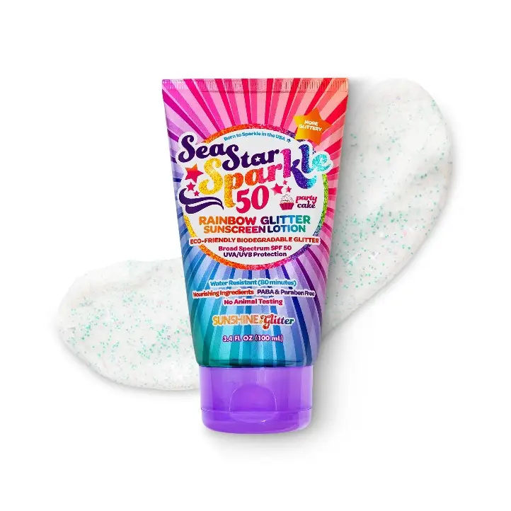 Sea Star Sparkle Cosmic Glitter Sunscreen Lotion - Image 3