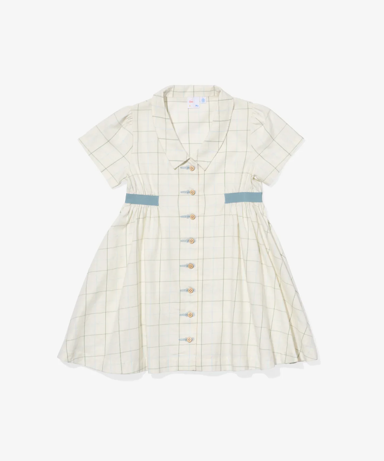 Seafoam Plaid Shirt Dress