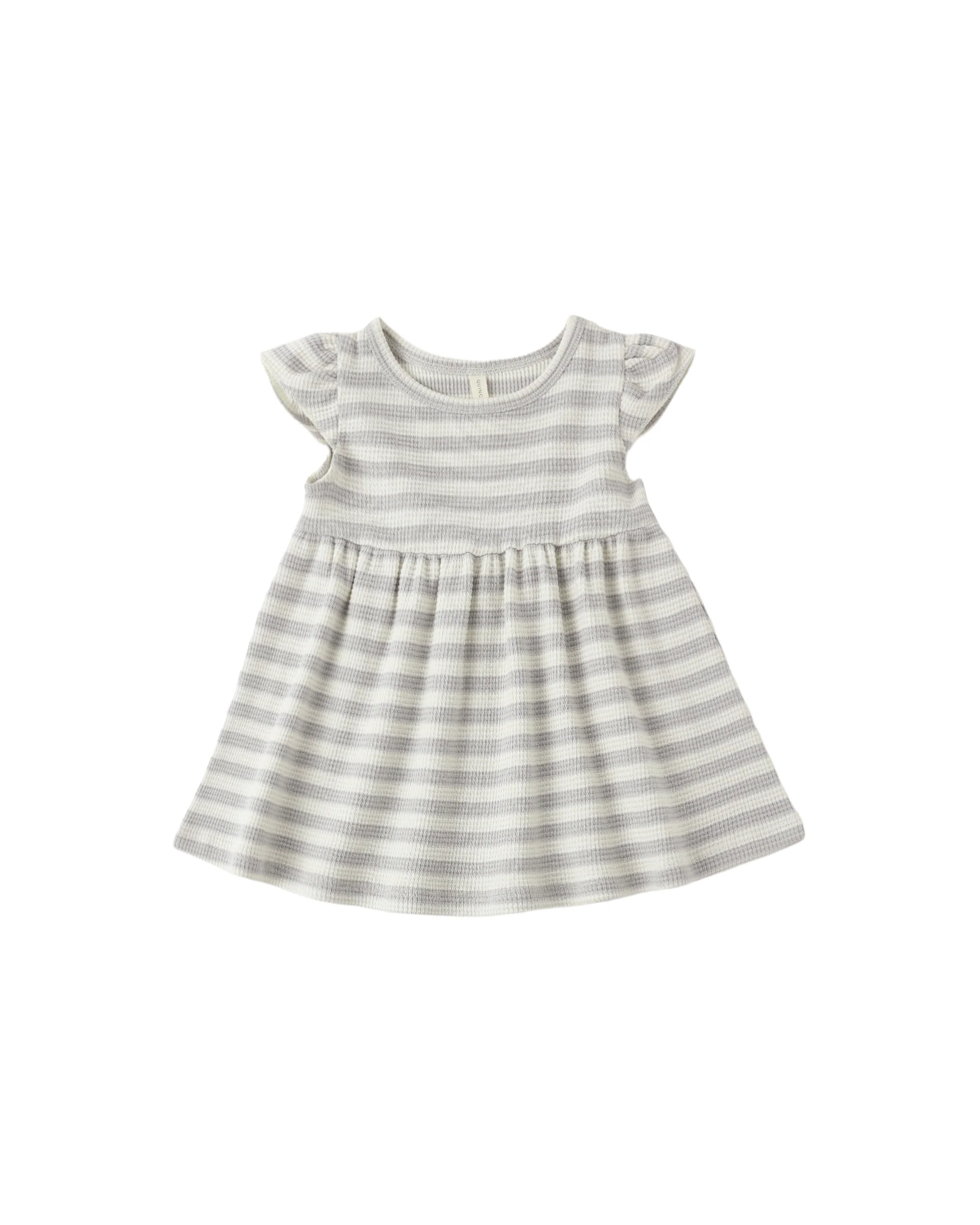 Sky Stripe Flutter Sleeve Dress