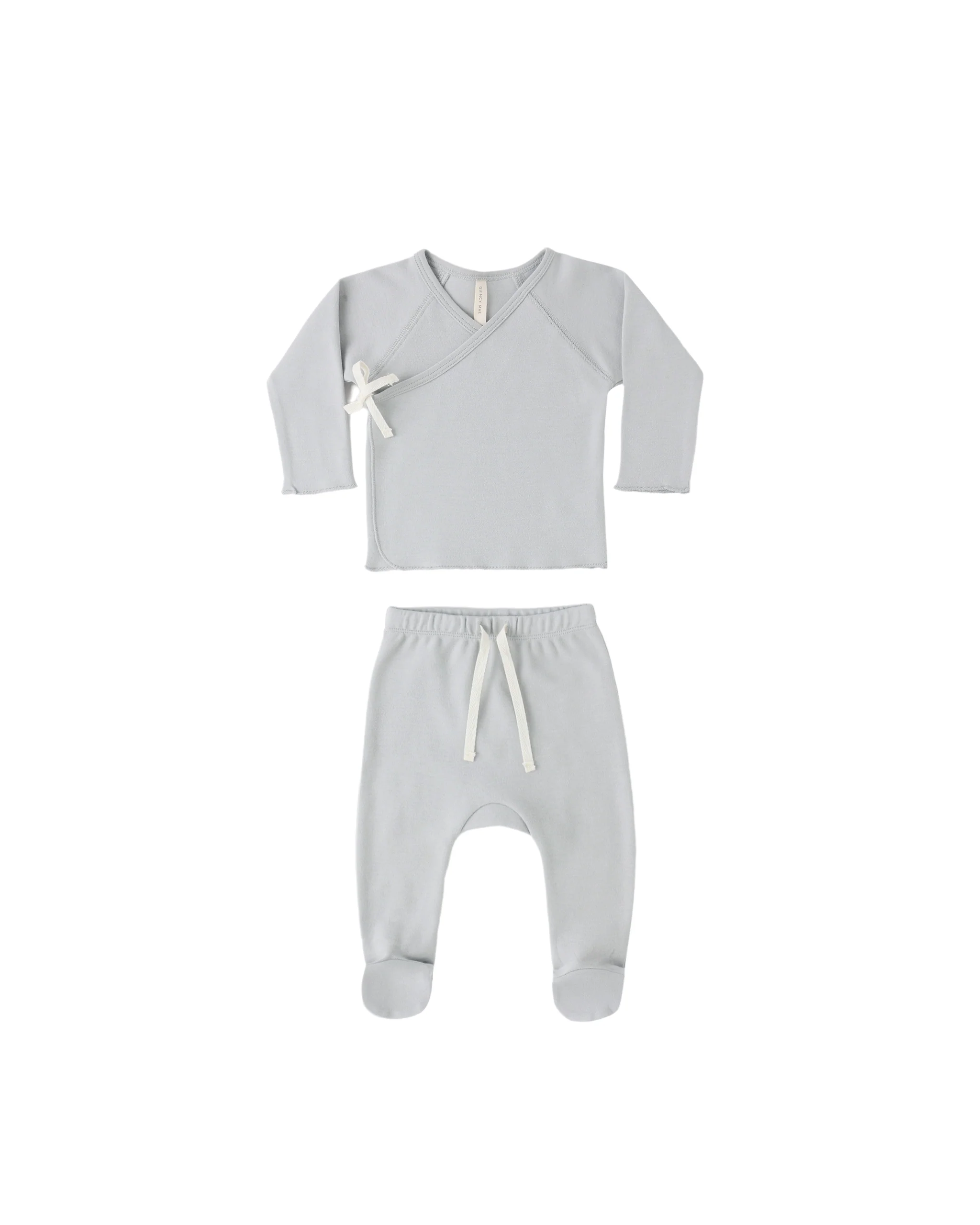 Sky Wrap Top + Footed Pant Set