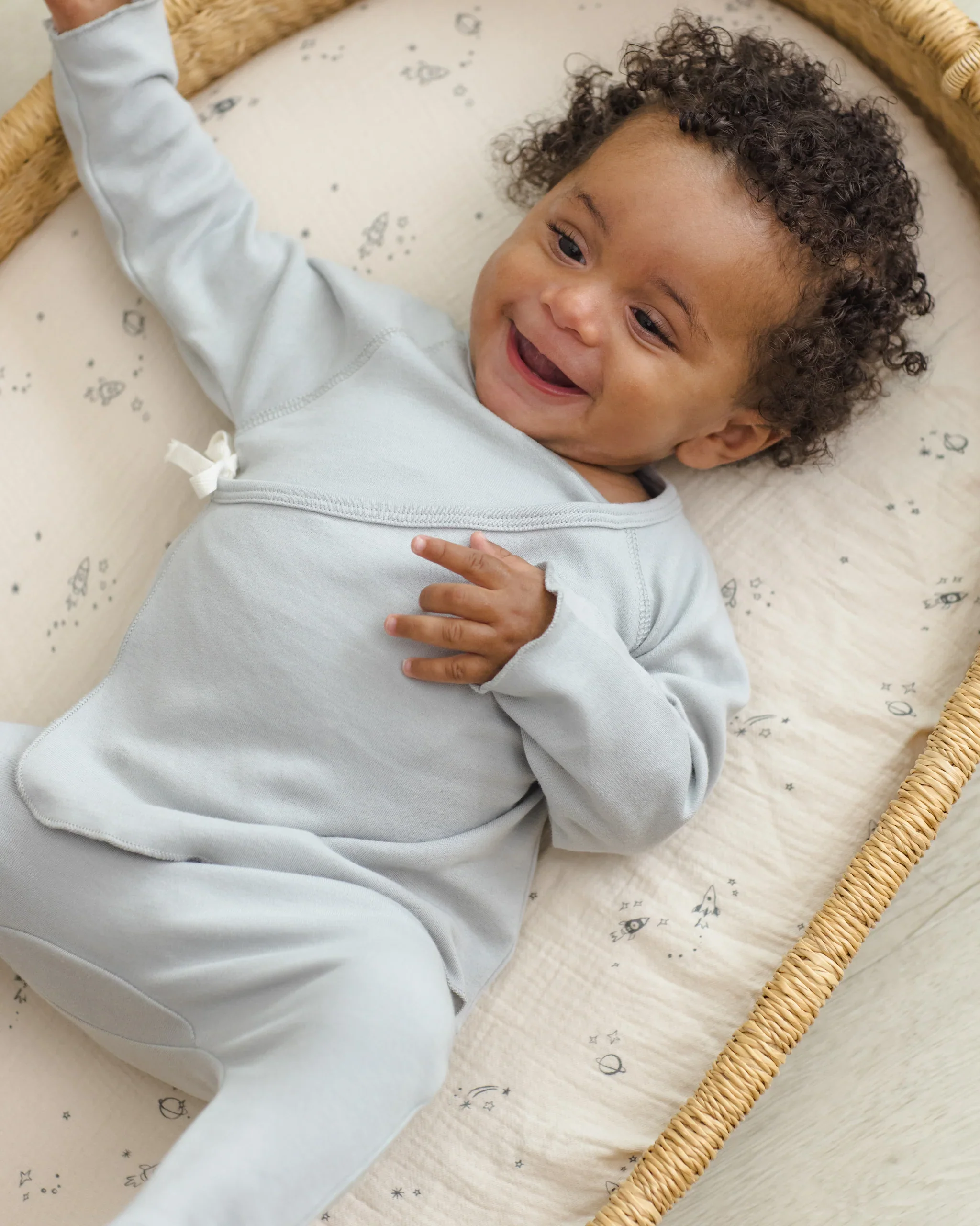 Sky Wrap Top + Footed Pant Set - Image 2