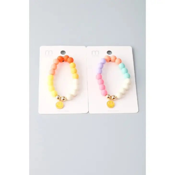 Smile Charm Bead Bracelet - Image 3