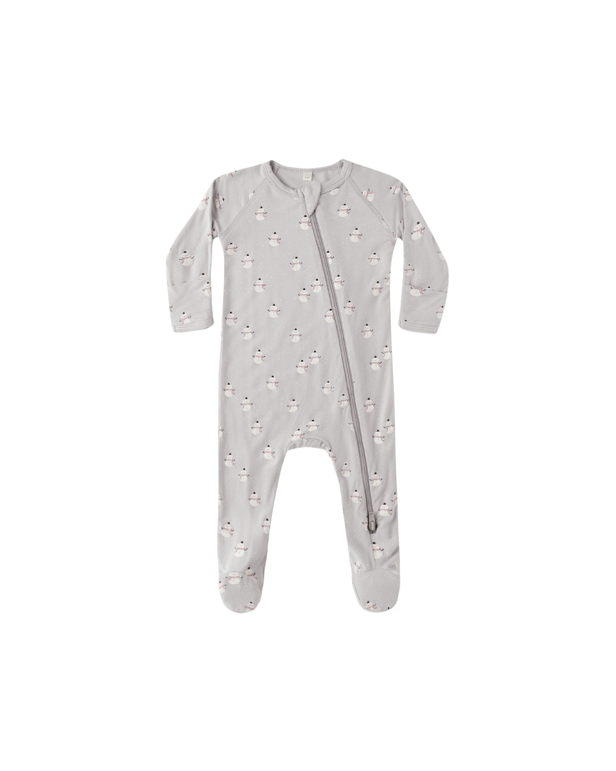 Snowmen Bamboo Zip Footie
